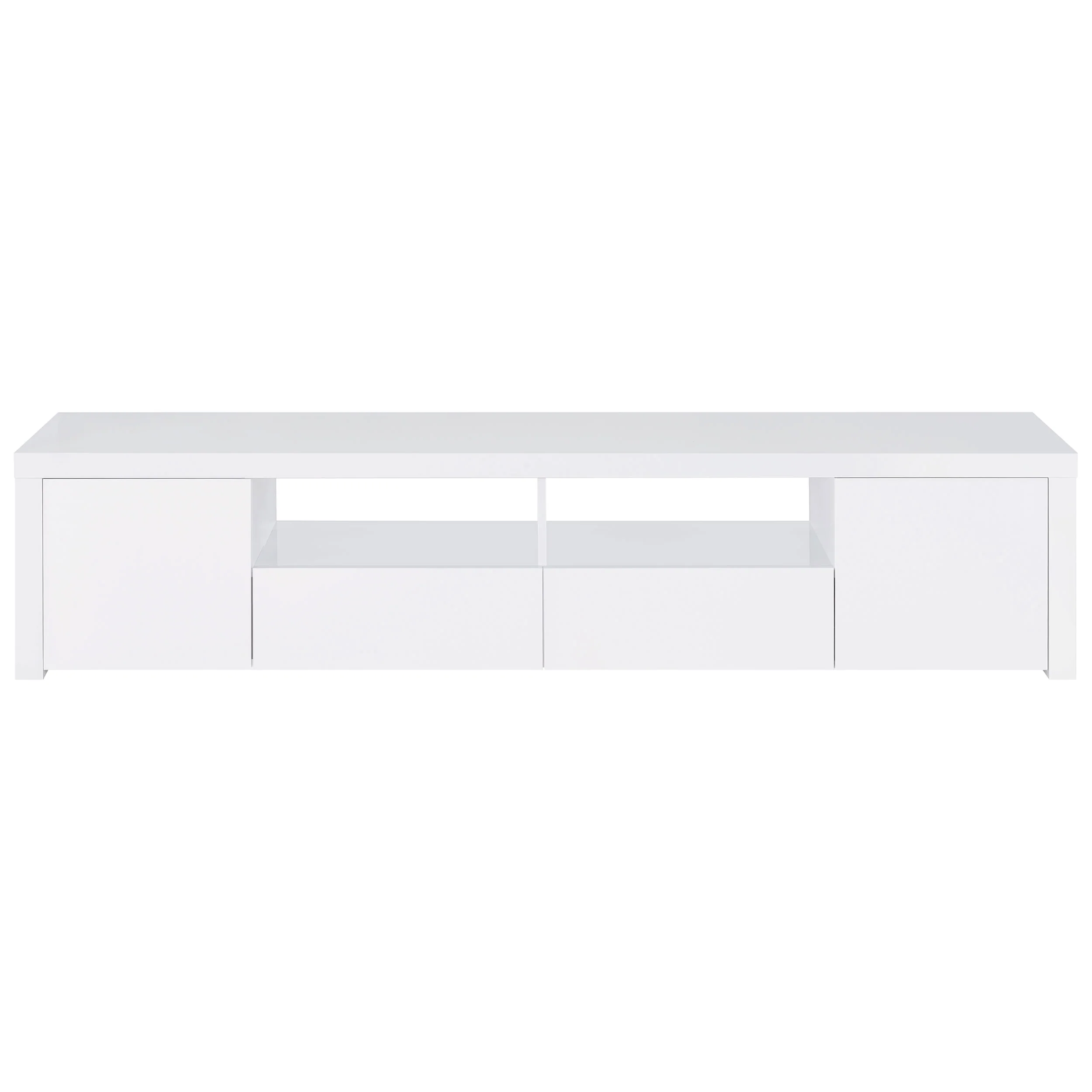 Jude 79-inch TV Stand in White High Gloss - Image 2