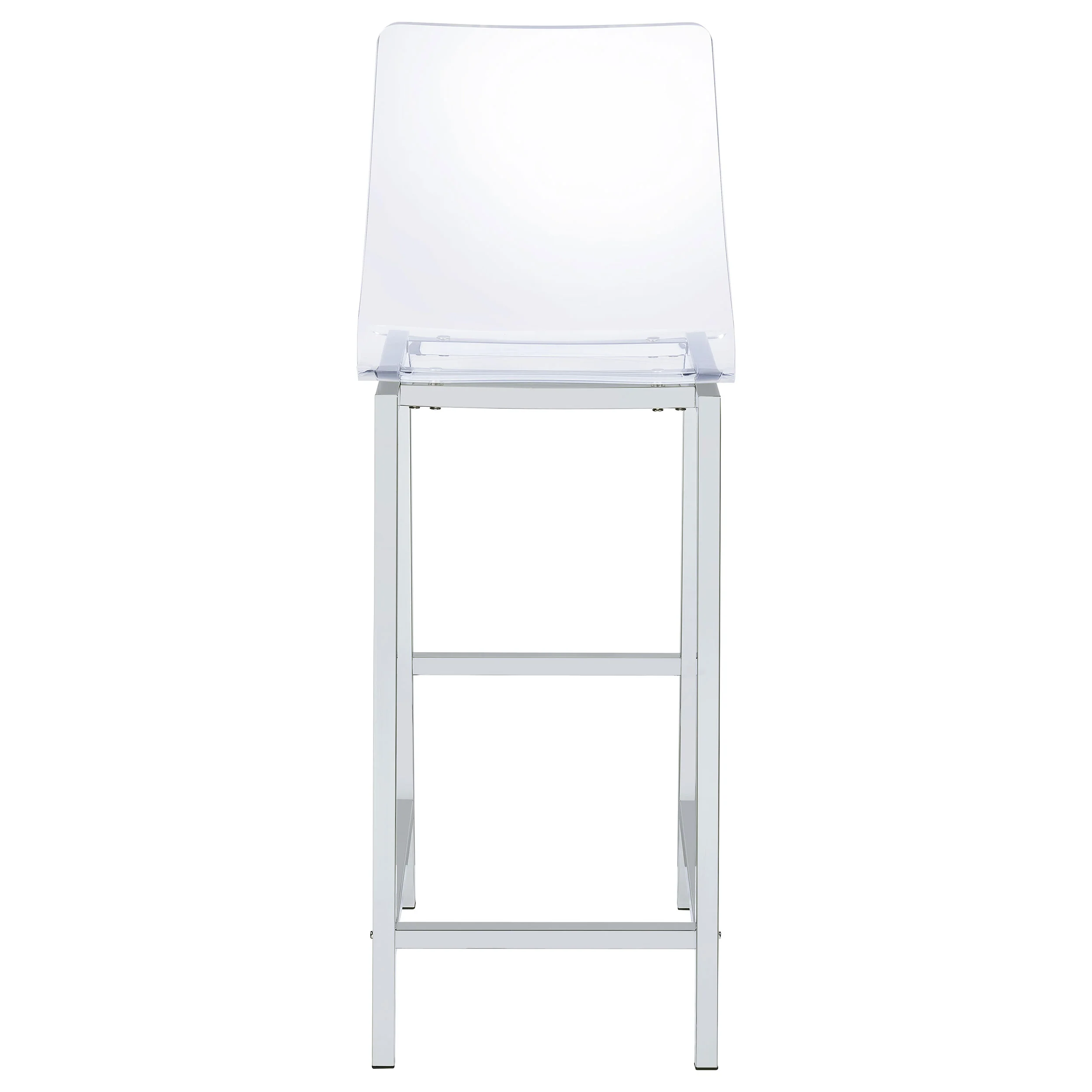 Juelia Clear Acrylic Bar Chair Chrome, Set of 2 - Image 7