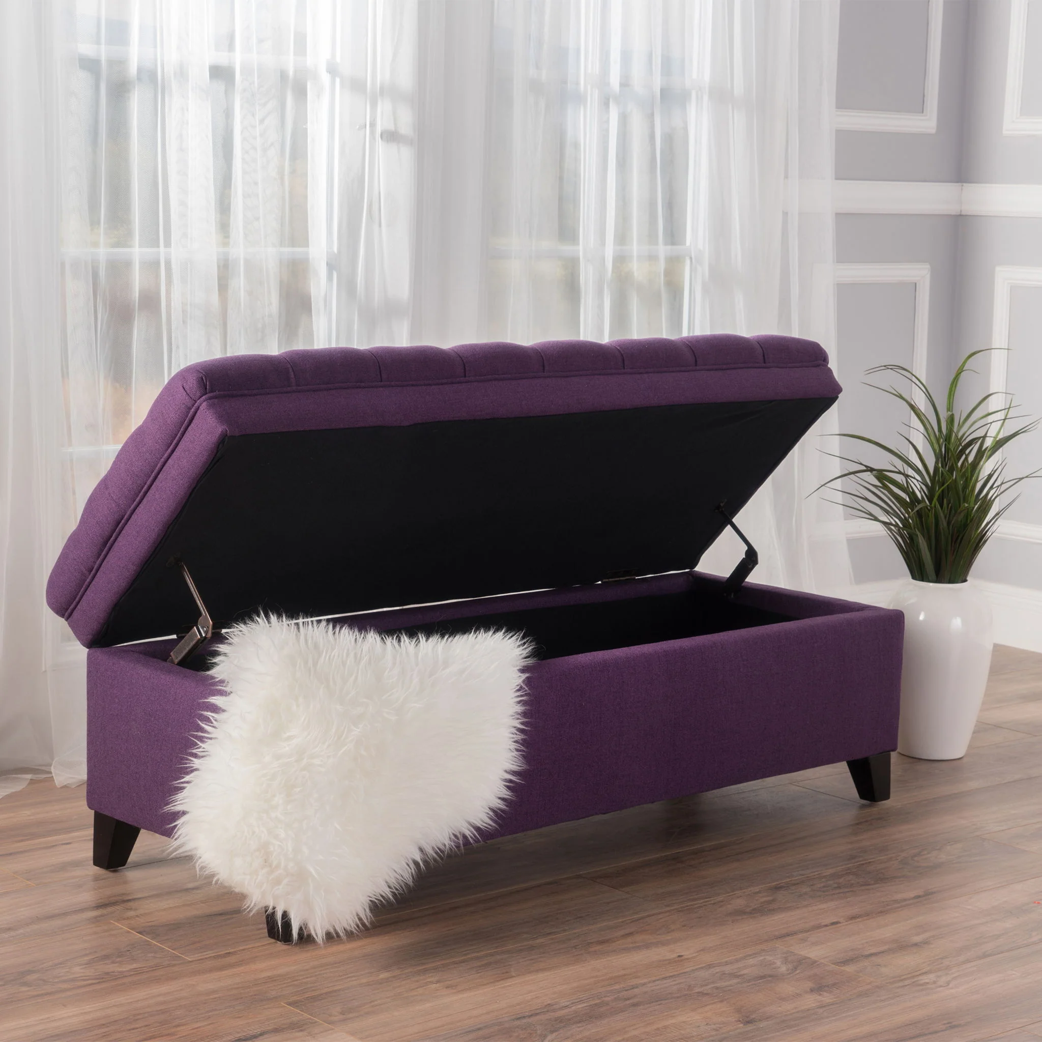 Juliana - Storage Ottoman With Birch Legs - Image 15
