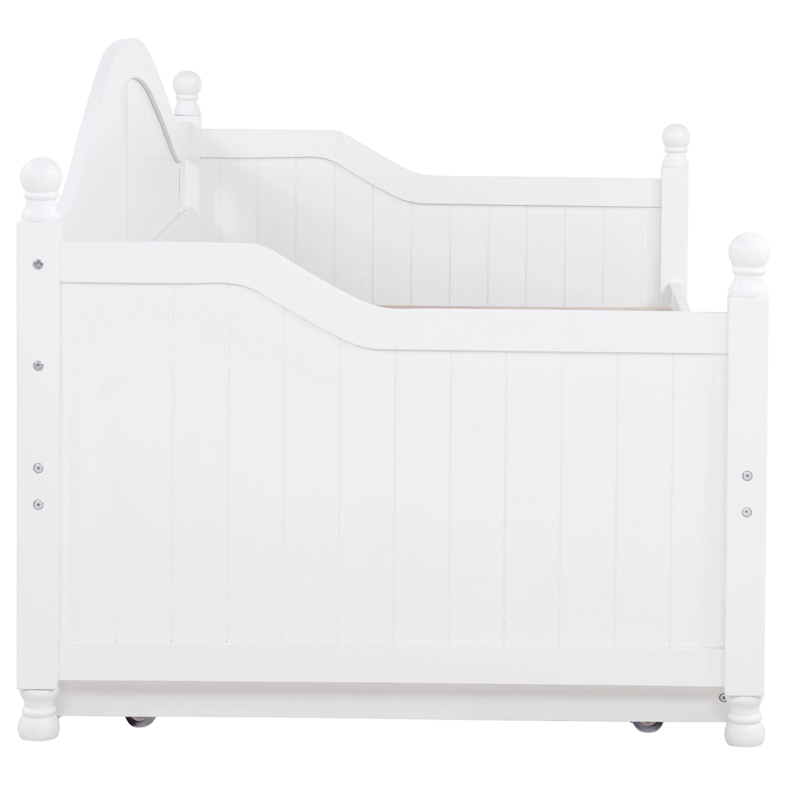Julie Ann Wood Twin Daybed with Trundle - White - Image 10