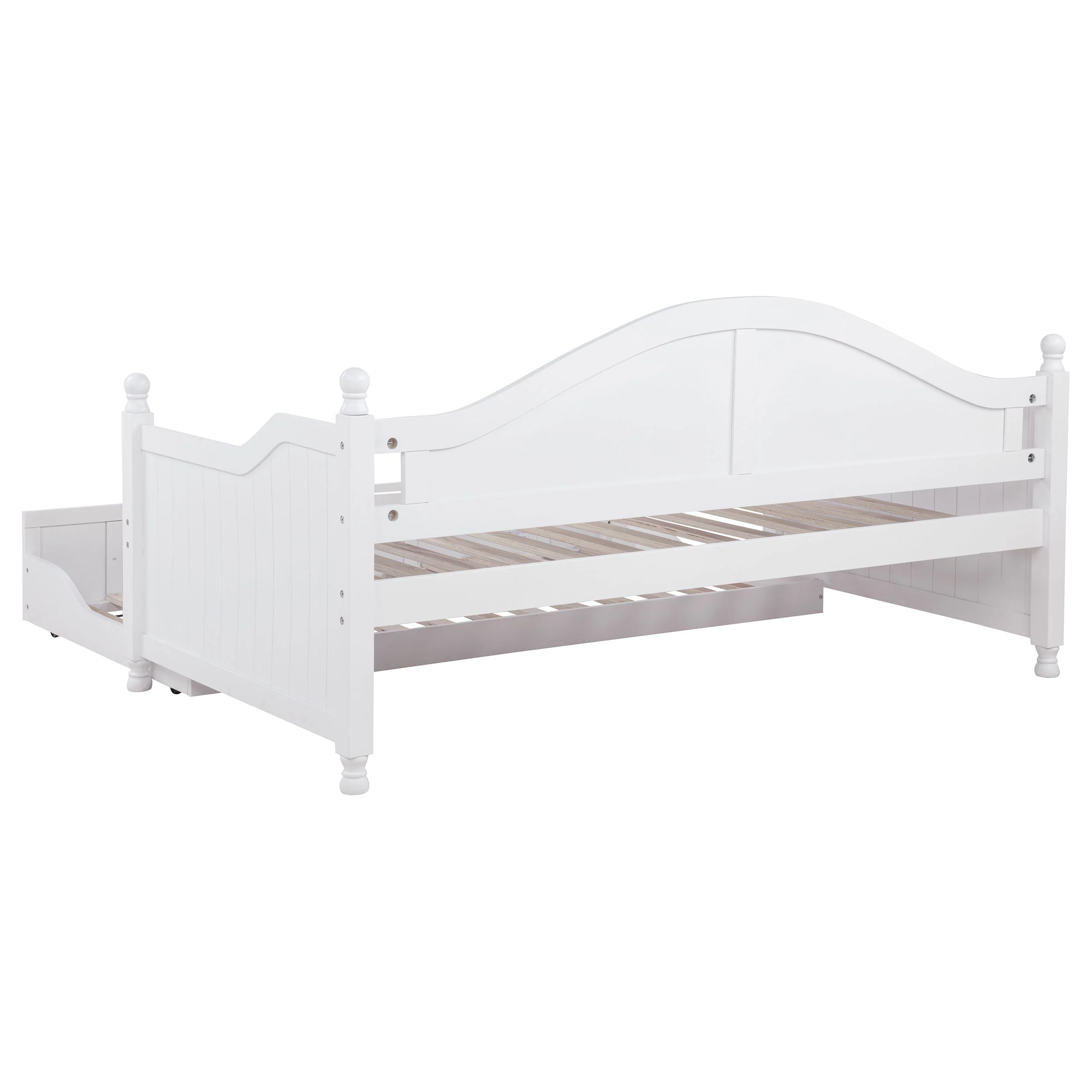 Julie Ann Wood Twin Daybed with Trundle - White - Image 8