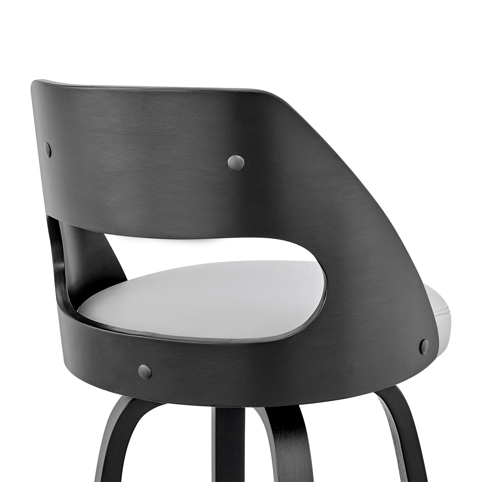 Julius - 26" Bar Stool - Gray / Black - Image 6