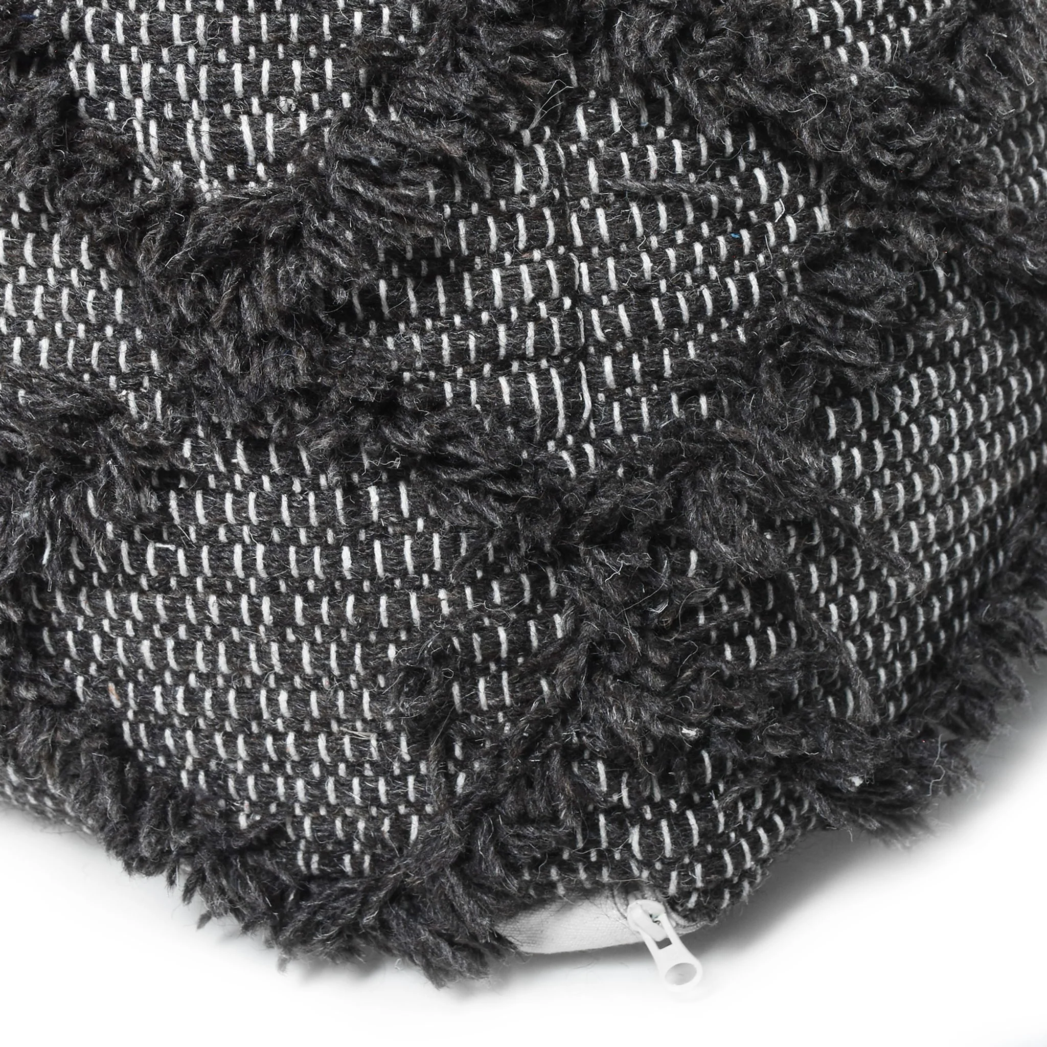 Jumanji - Handcrafted Wool And Cotton Pouf - Brown - Image 5