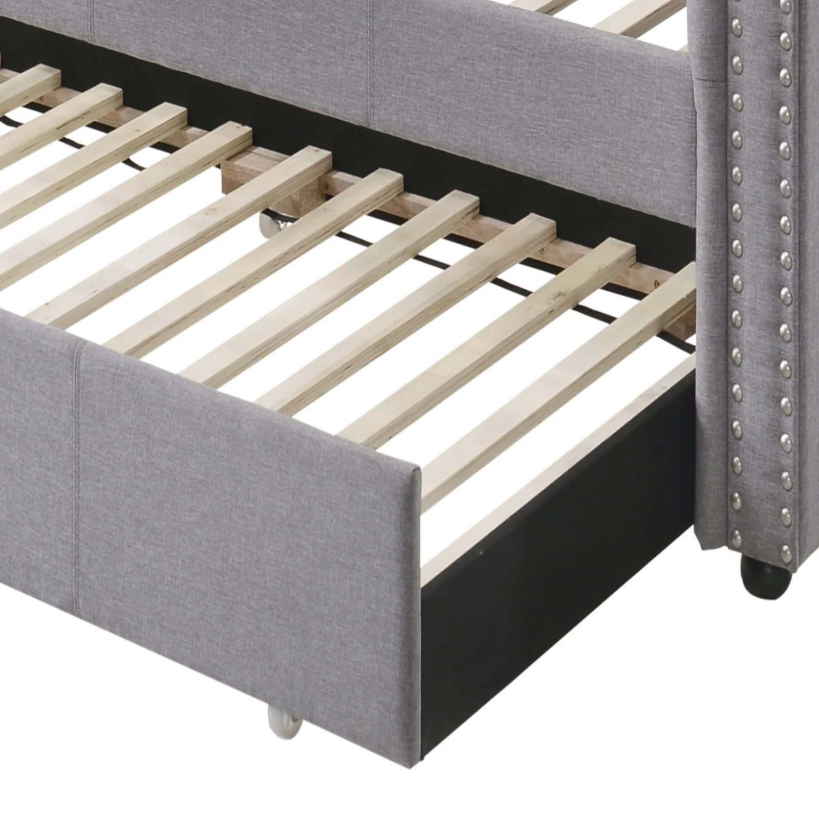 Justice - Twin Daybed With Trundle - Smoke Gray - Image 2