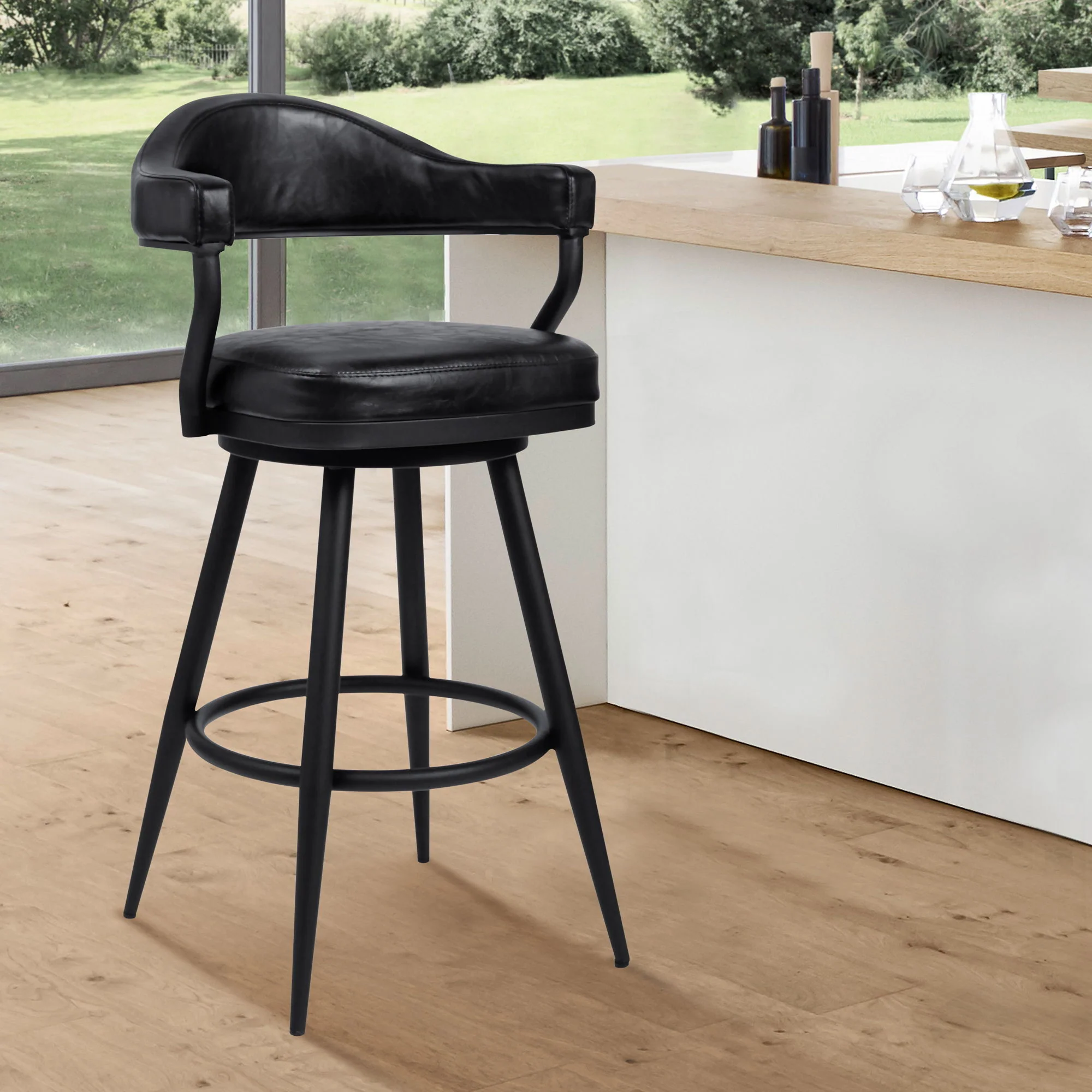 Justin - Swivel Vintage Bar Stool With Metal Legs - Image 32