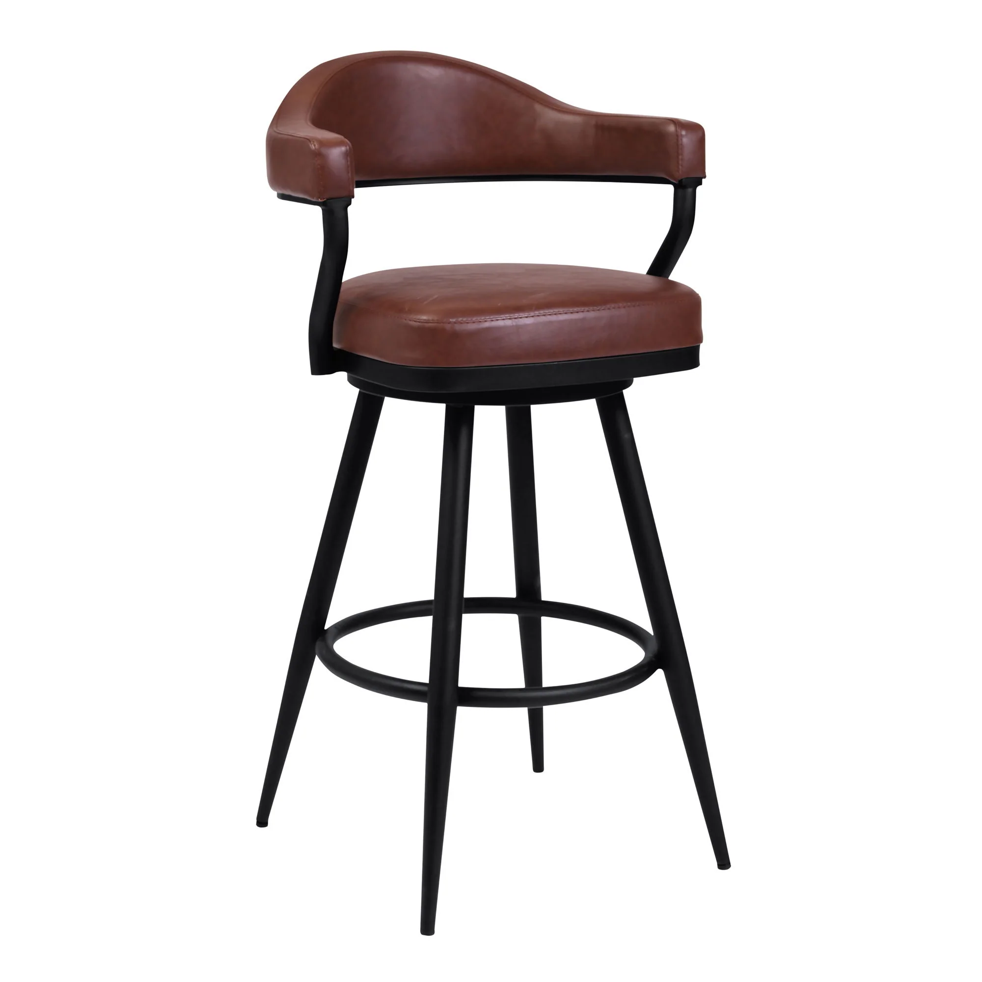 Justin - Swivel Vintage Bar Stool With Metal Legs - Image 8