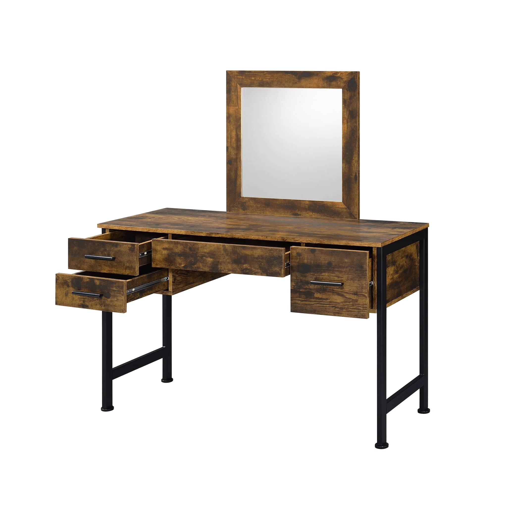 Juvanth - Rustic Vanity Desk Mirror - Oak - Image 3