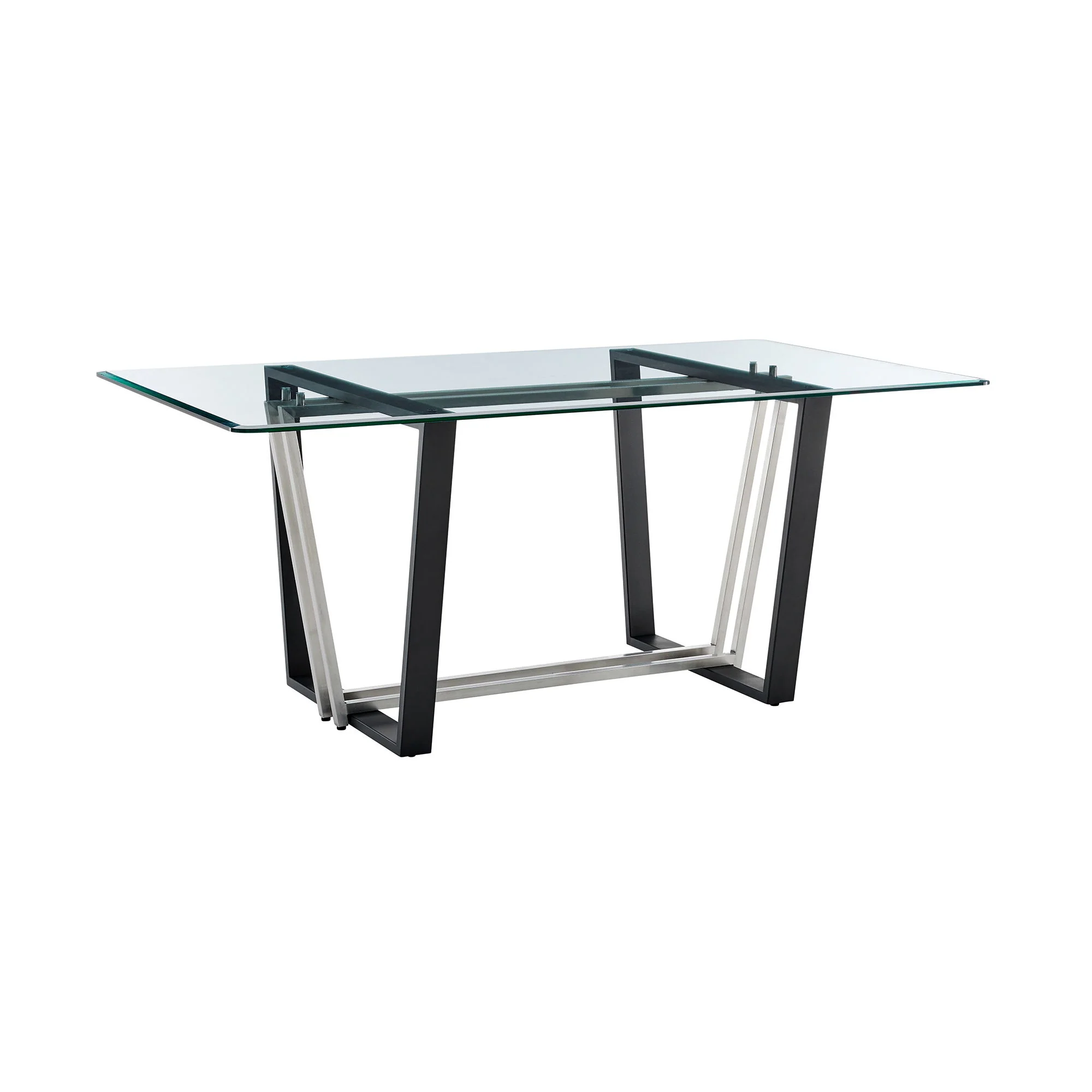 Kai Anastasia - Rectangular Glass Dining Table Set - Brushed Base - Image 13