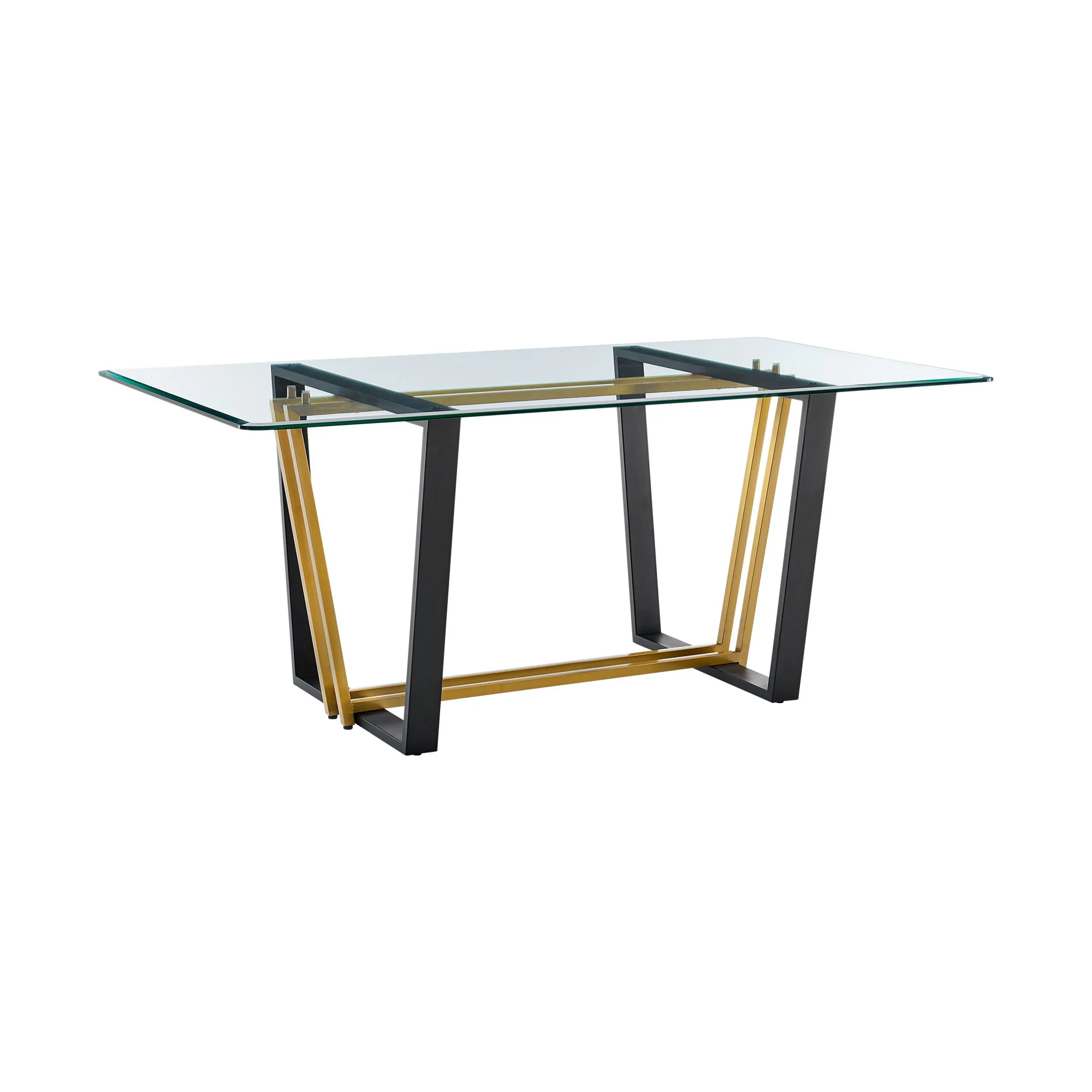 Kai Anastasia - Rectangular Glass Dining Table Set - Gold Brushed Base - Image 15