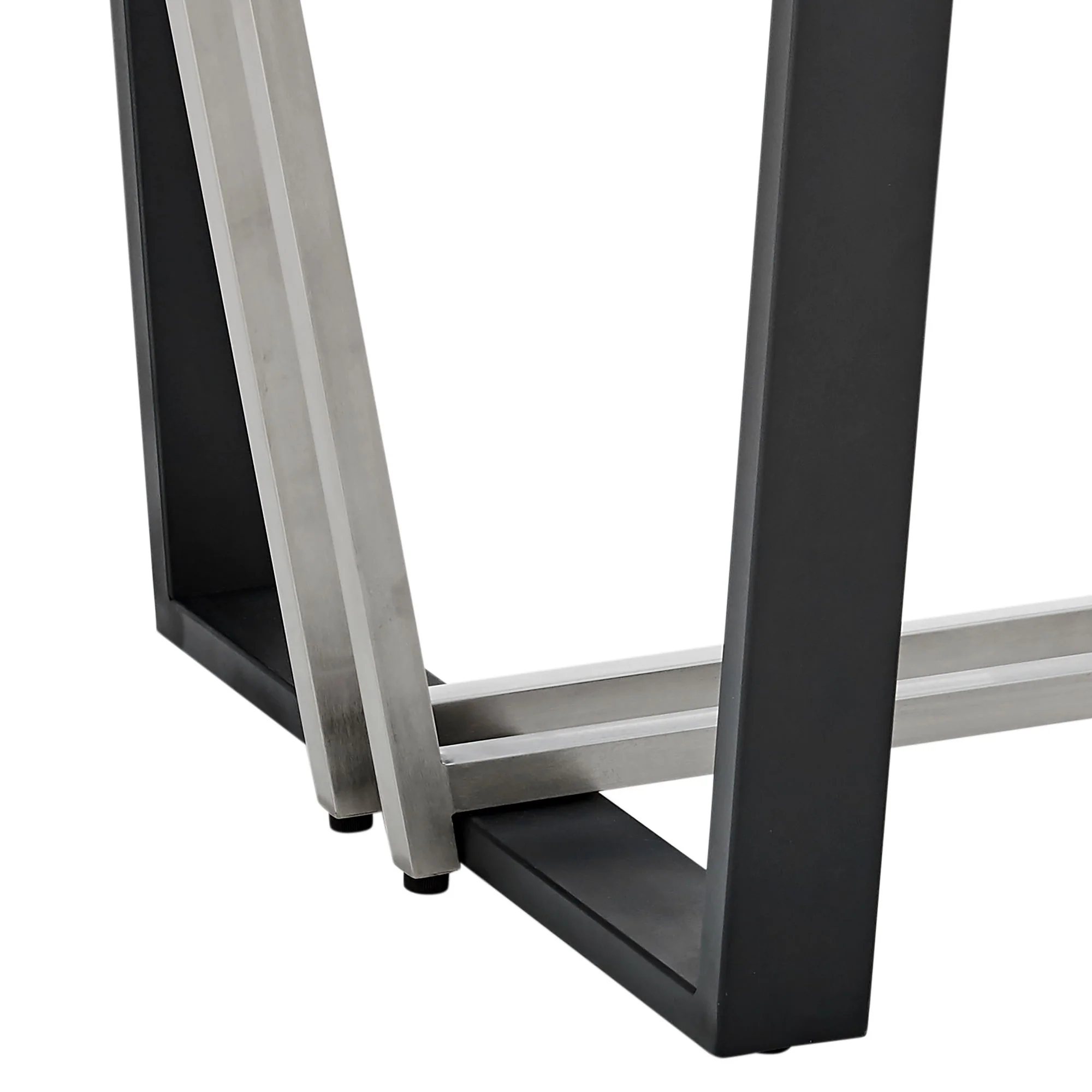 Kai Anastasia - Rectangular Glass Dining Table Set - Matte Black Base - Image 5