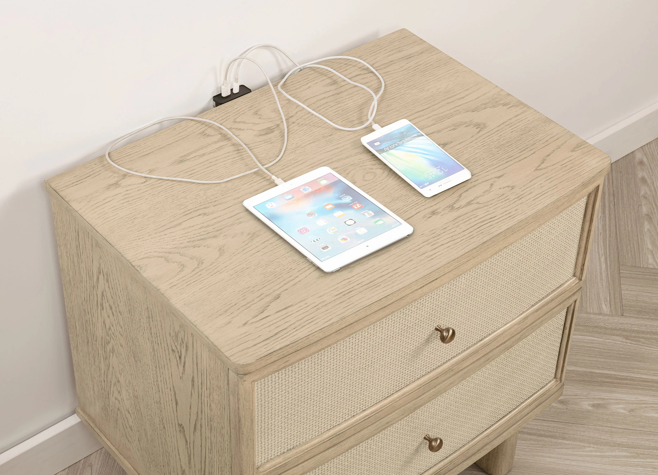 Kailani 2-Drawer Nightstand - Beige Oak - Image 12
