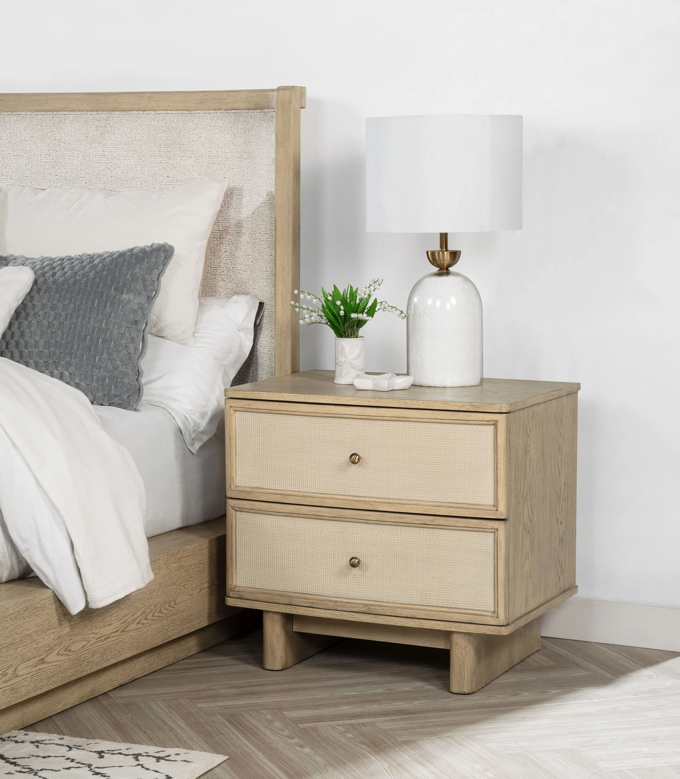 Kailani 2-Drawer Nightstand - Beige Oak - Image 3