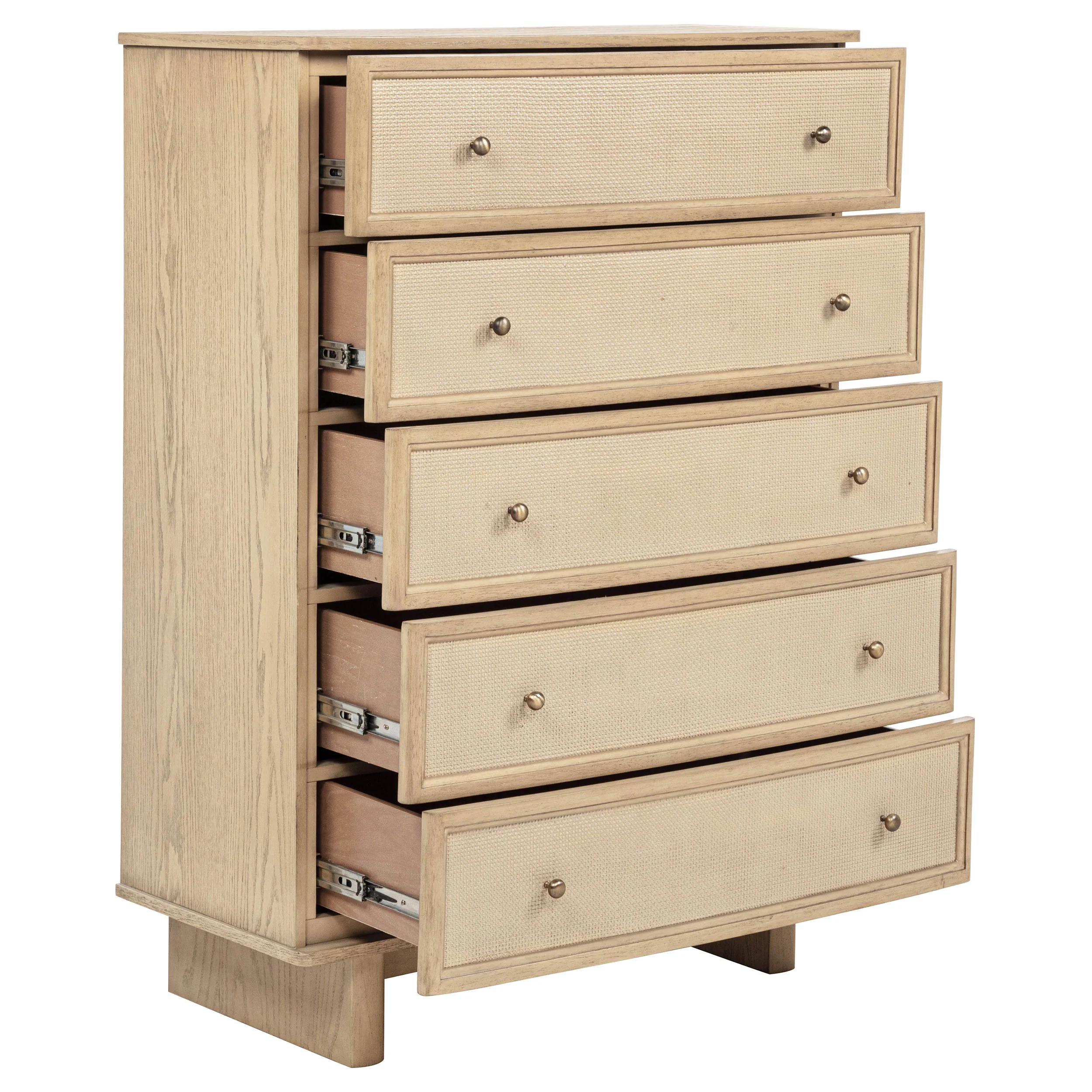 Kailani 5-Drawer Chest of Drawers - Beige Oak - Image 9