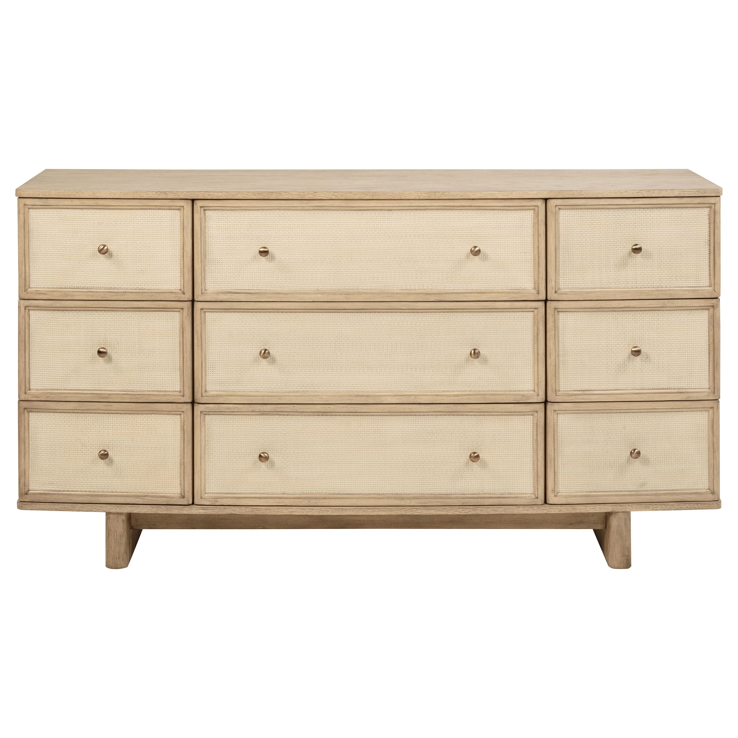 Kailani 9-Drawer Dresser Cabinet in Beige Oak - Image 5