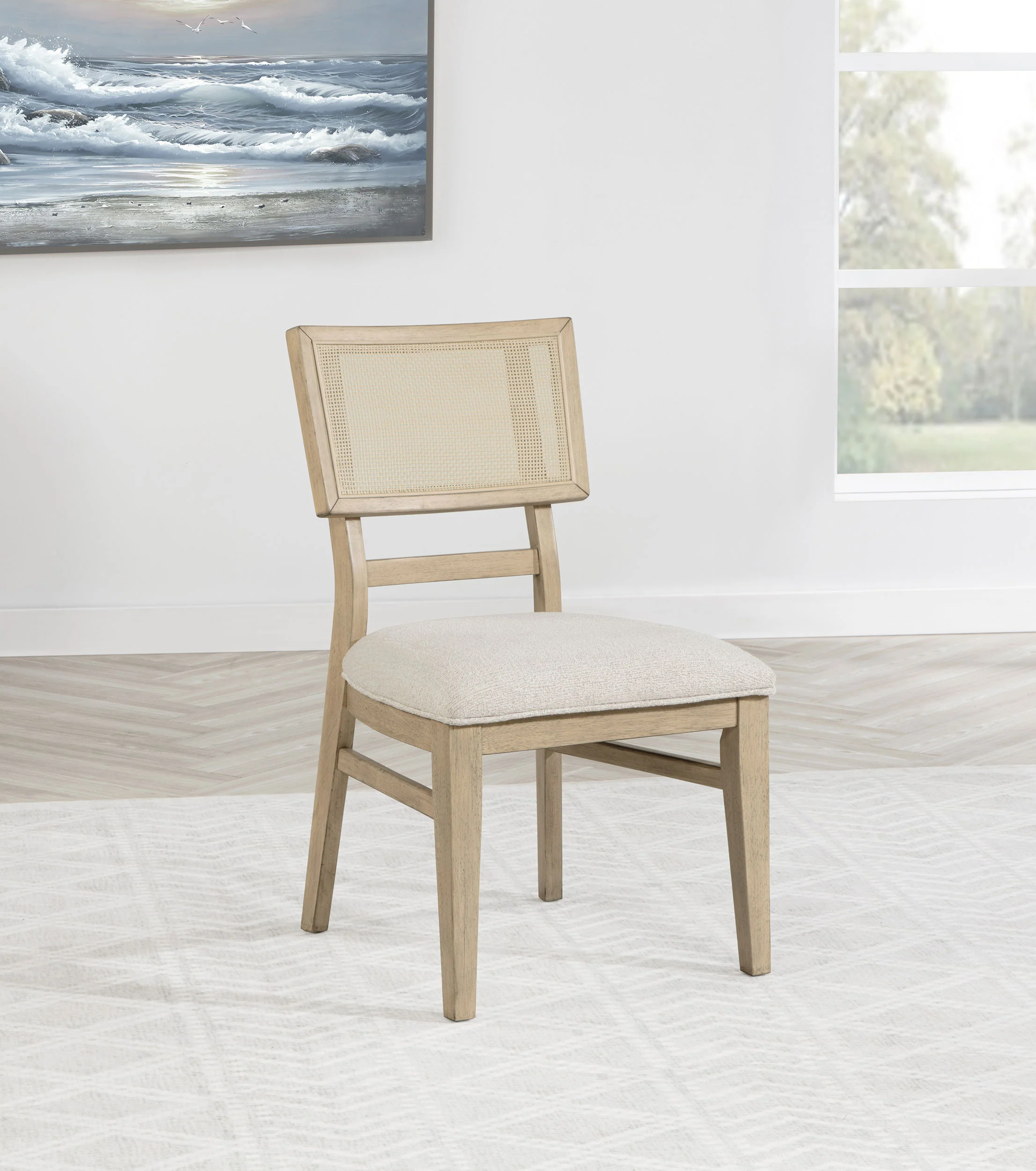Kailani Rattan Cane Dining Side Chair, Beige Oak (Set of 2) - Image 5