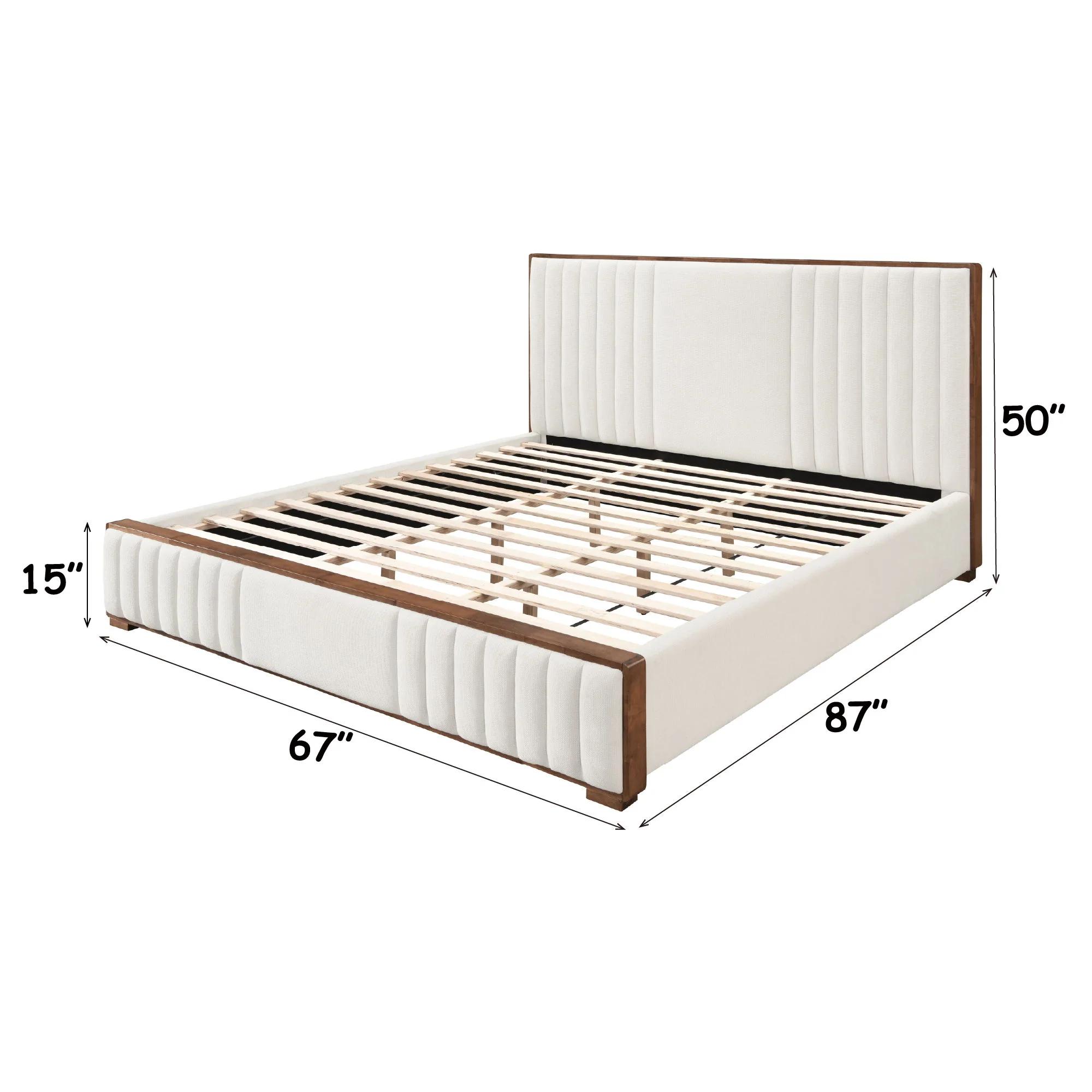 Kaleea - Queen Bed - Beige - Image 4