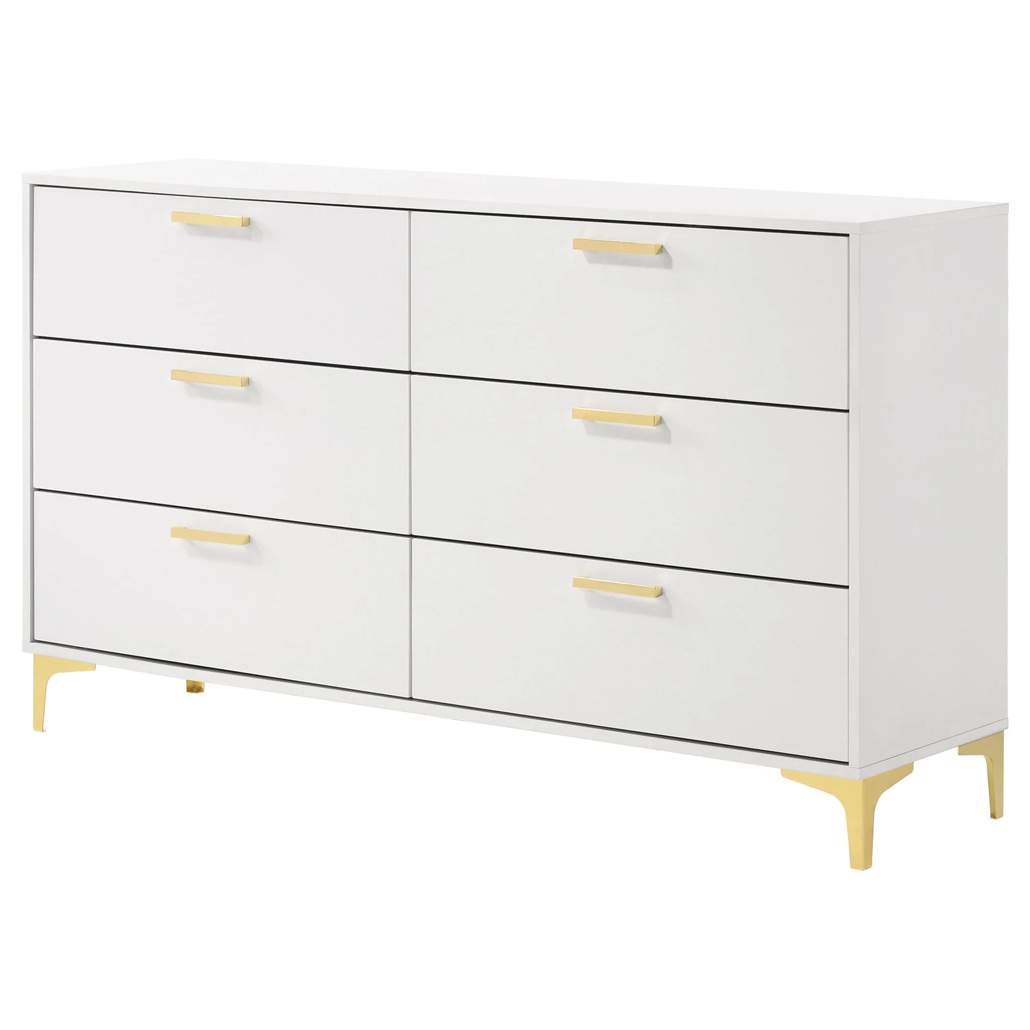 Karena - Rectangular 6 Drawer Dresser - White - Image 7