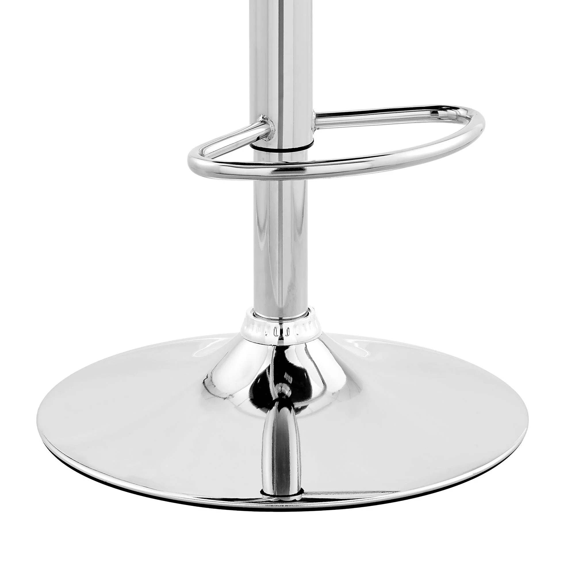Karter - Adjustable Bar Stool With Chrome Base - Cream / Walnut - Image 7