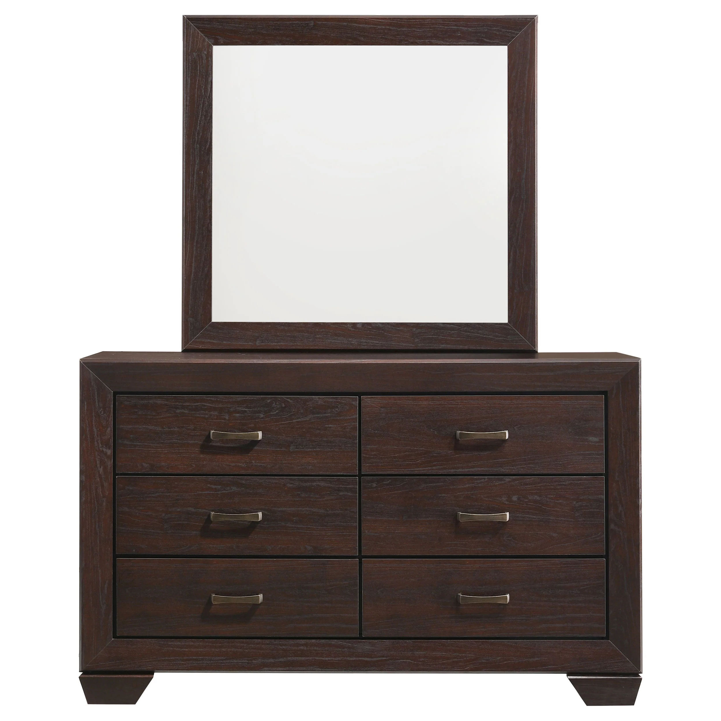 Kauffman 6-Drawer Dresser with Mirror - Dark Cocoa - Image 5