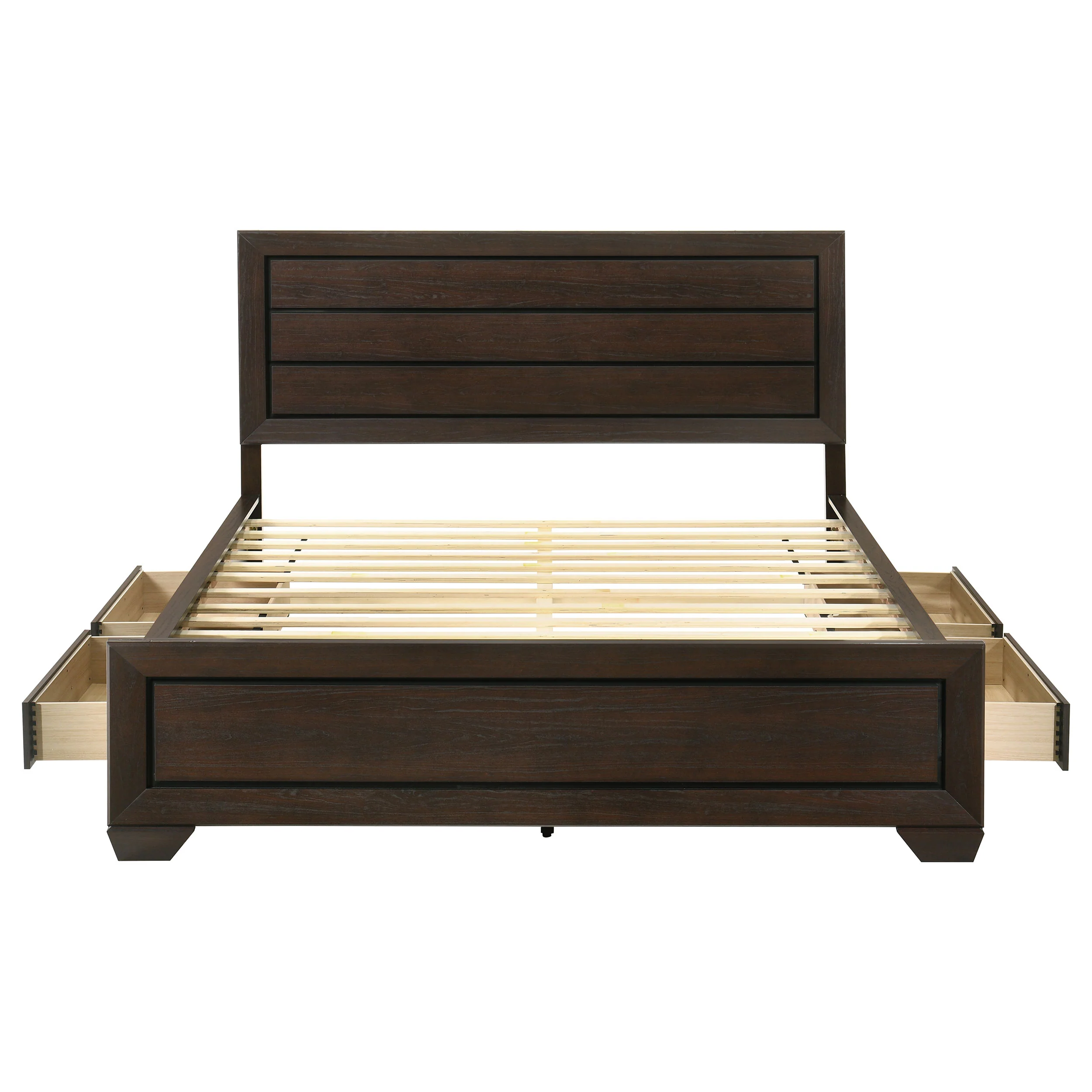 Kauffman Wood California King Storage Panel Bed Dark Cocoa - Image 7