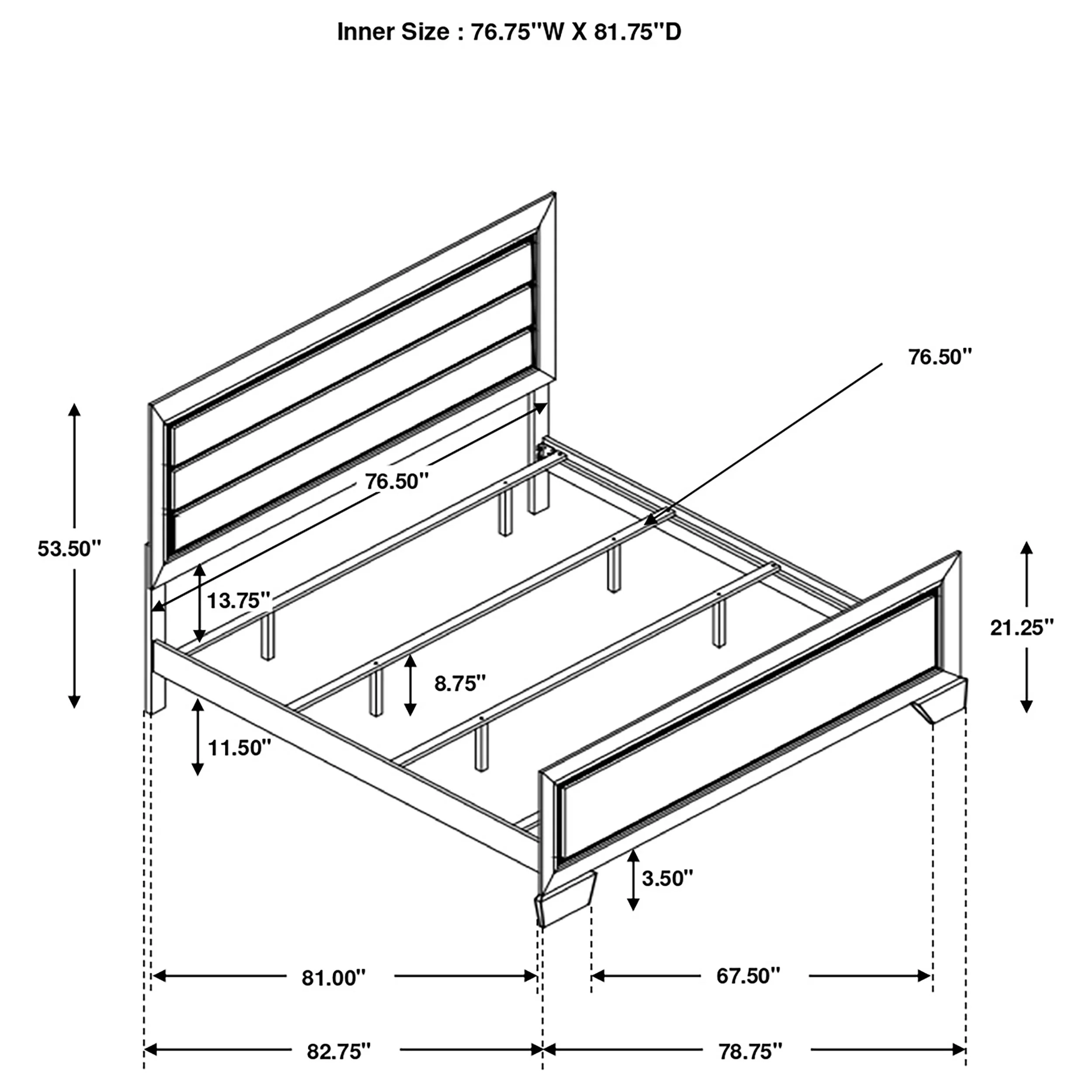 Kauffman Wood Eastern King Panel Bed Dark Cocoa - Image 6