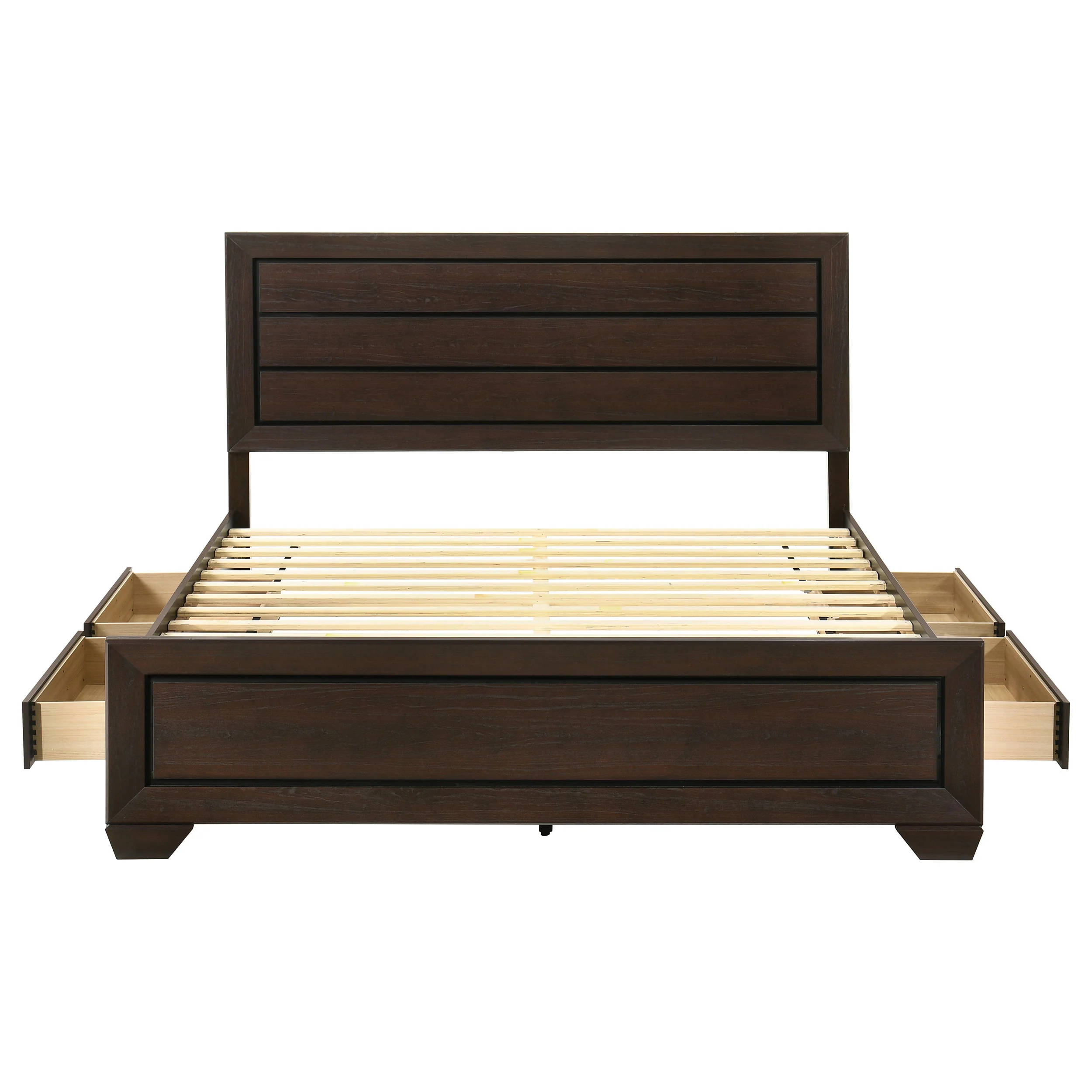 Kauffman Wood Eastern King Storage Panel Bed Dark Cocoa - Image 10