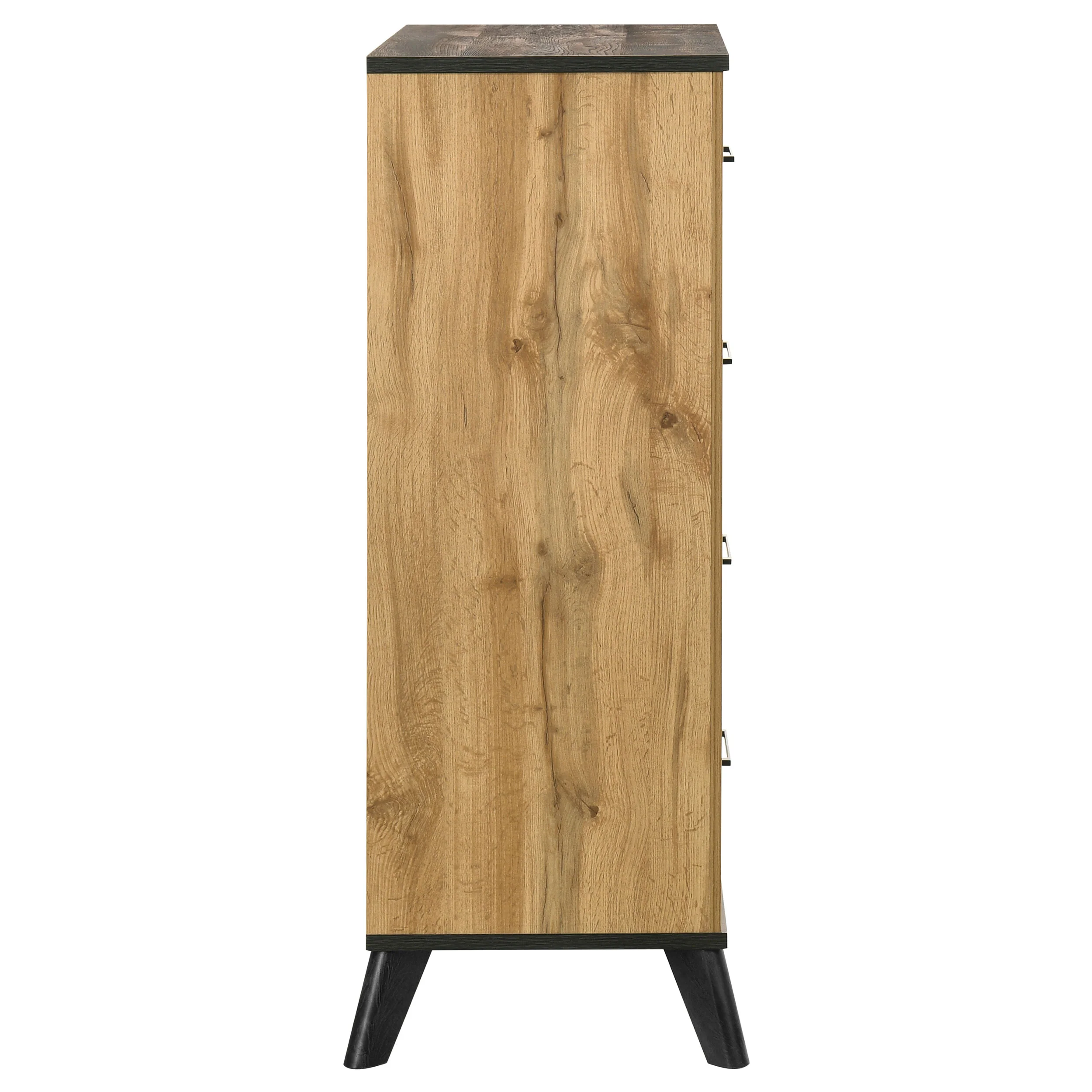 Kaywood 4-Drawer Chest - Weathered Brown & Natural Pine - Image 6