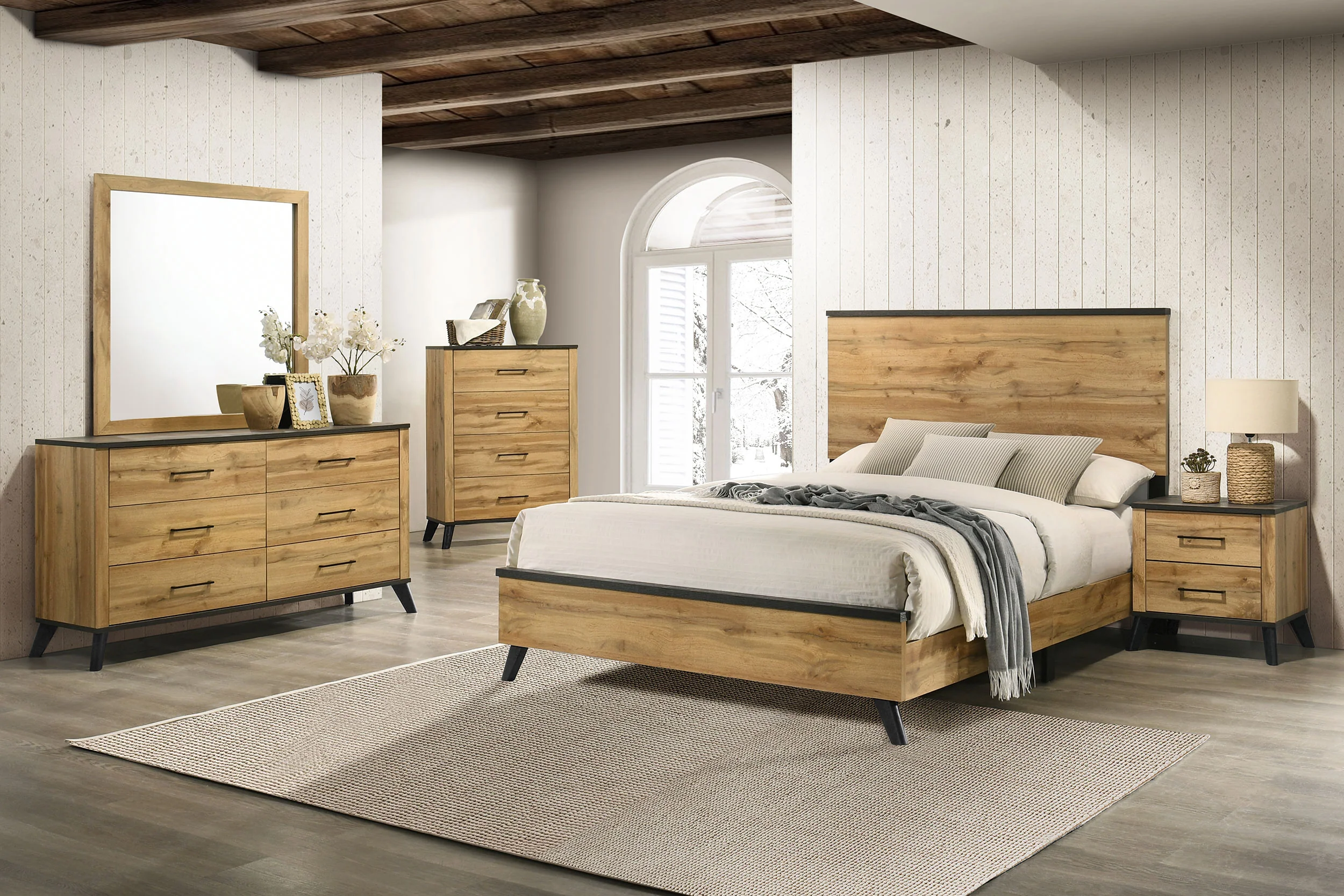Kaywood 52-inch Full Panel Bed Natural Pine - Image 12