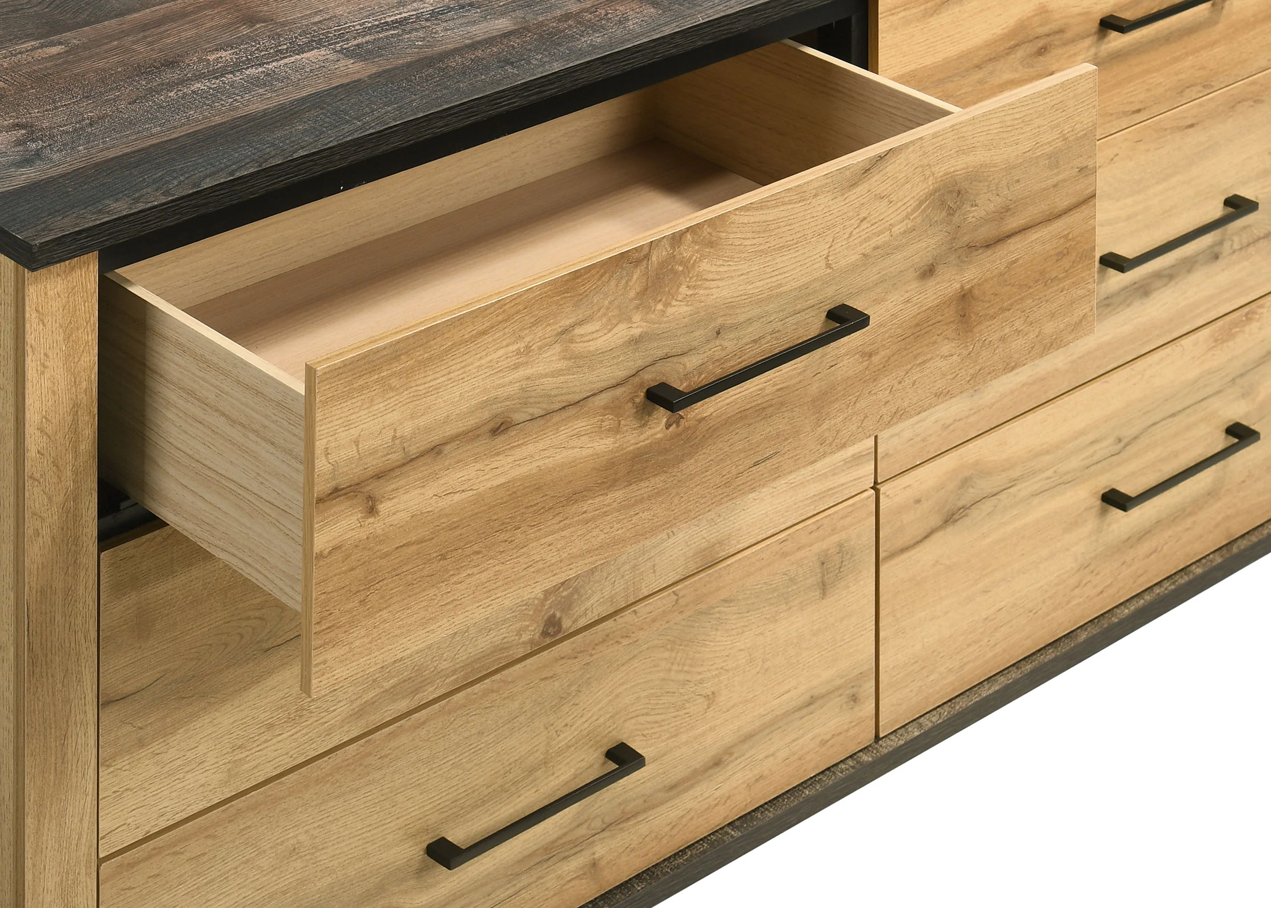 Kaywood 6-Drawer Dresser with Mirror - Weathered Brown - Image 8
