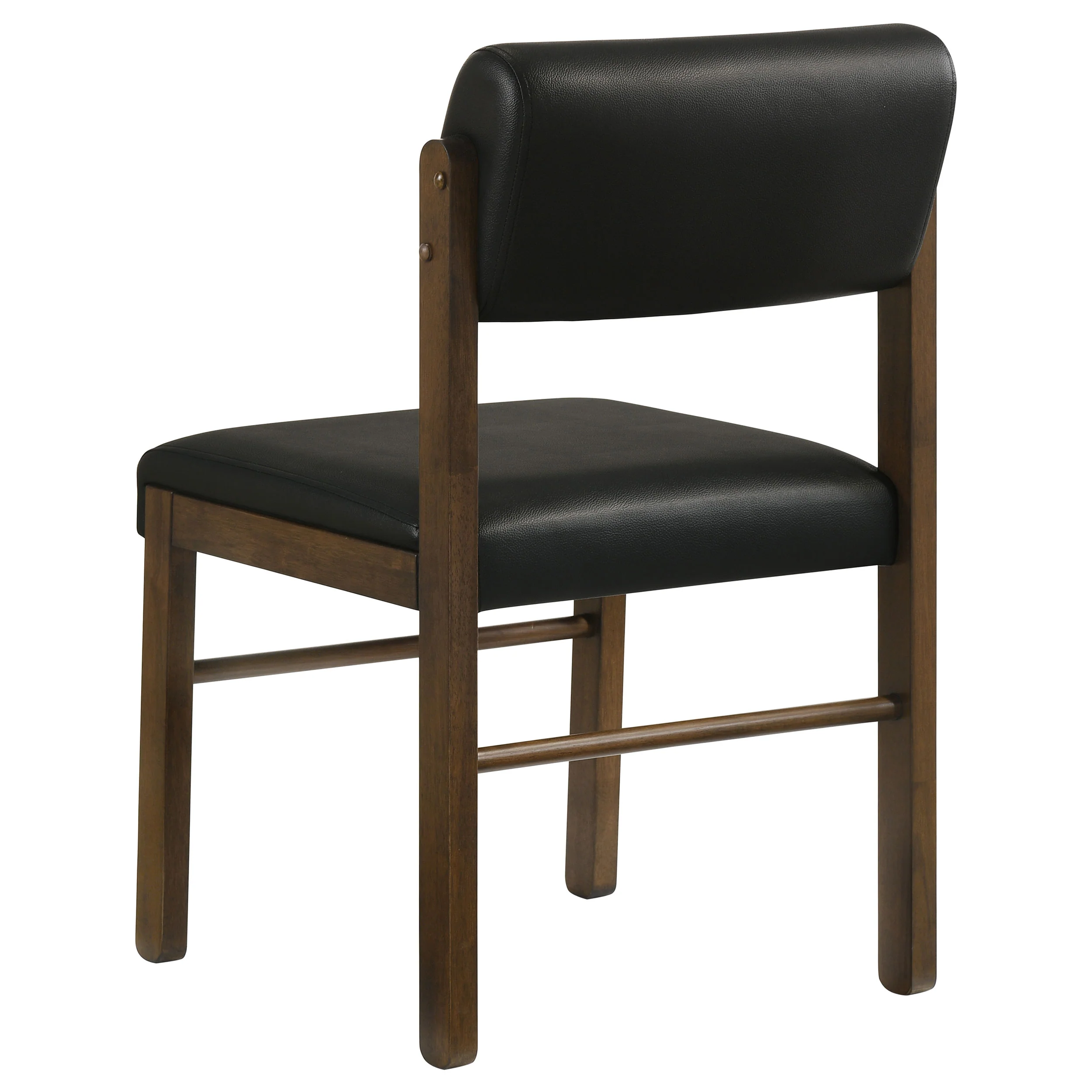 Kehoe Upholstered Dining Side Chair, Black/Walnut (Set of 2) - Image 8