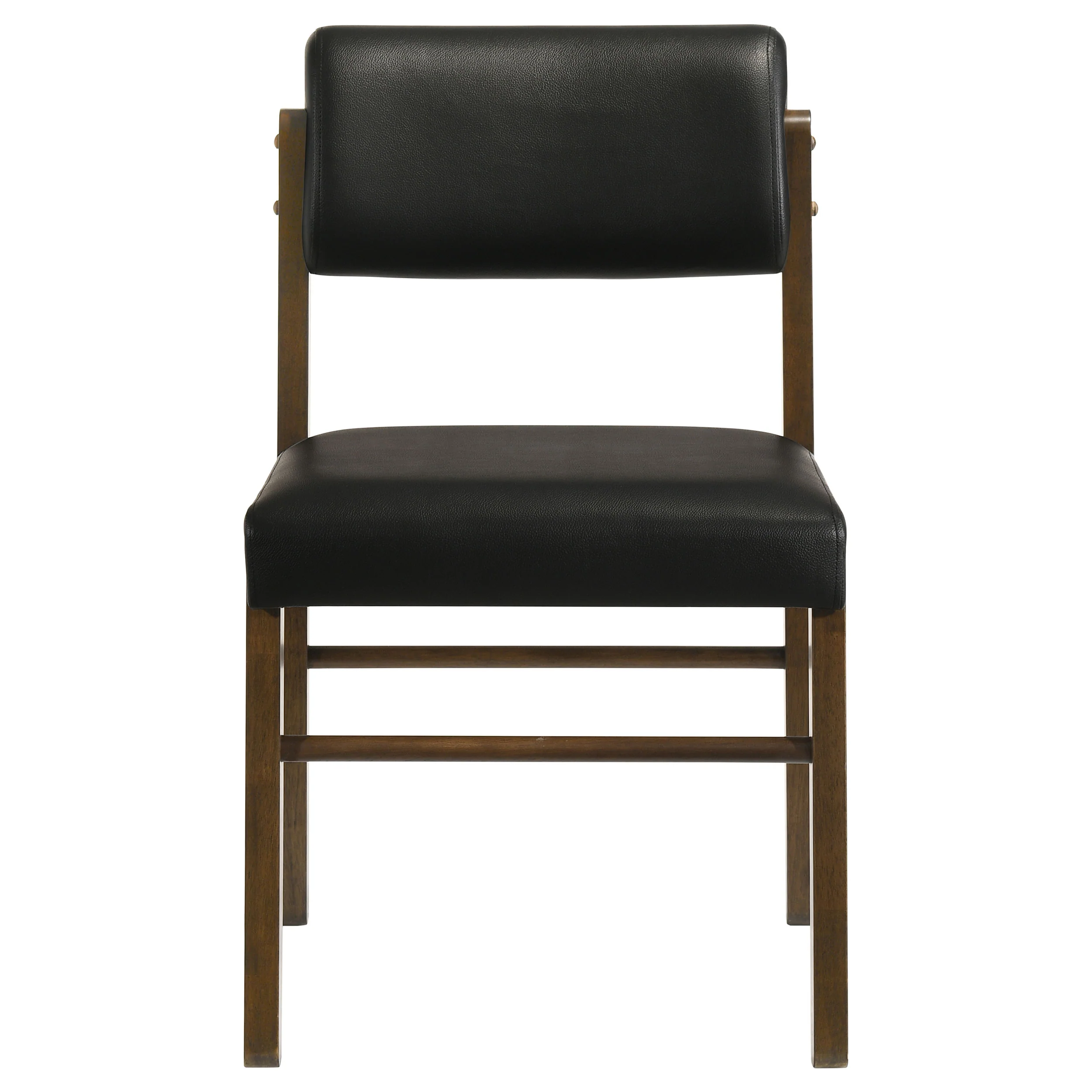 Kehoe Upholstered Dining Side Chair, Black/Walnut (Set of 2) - Image 5
