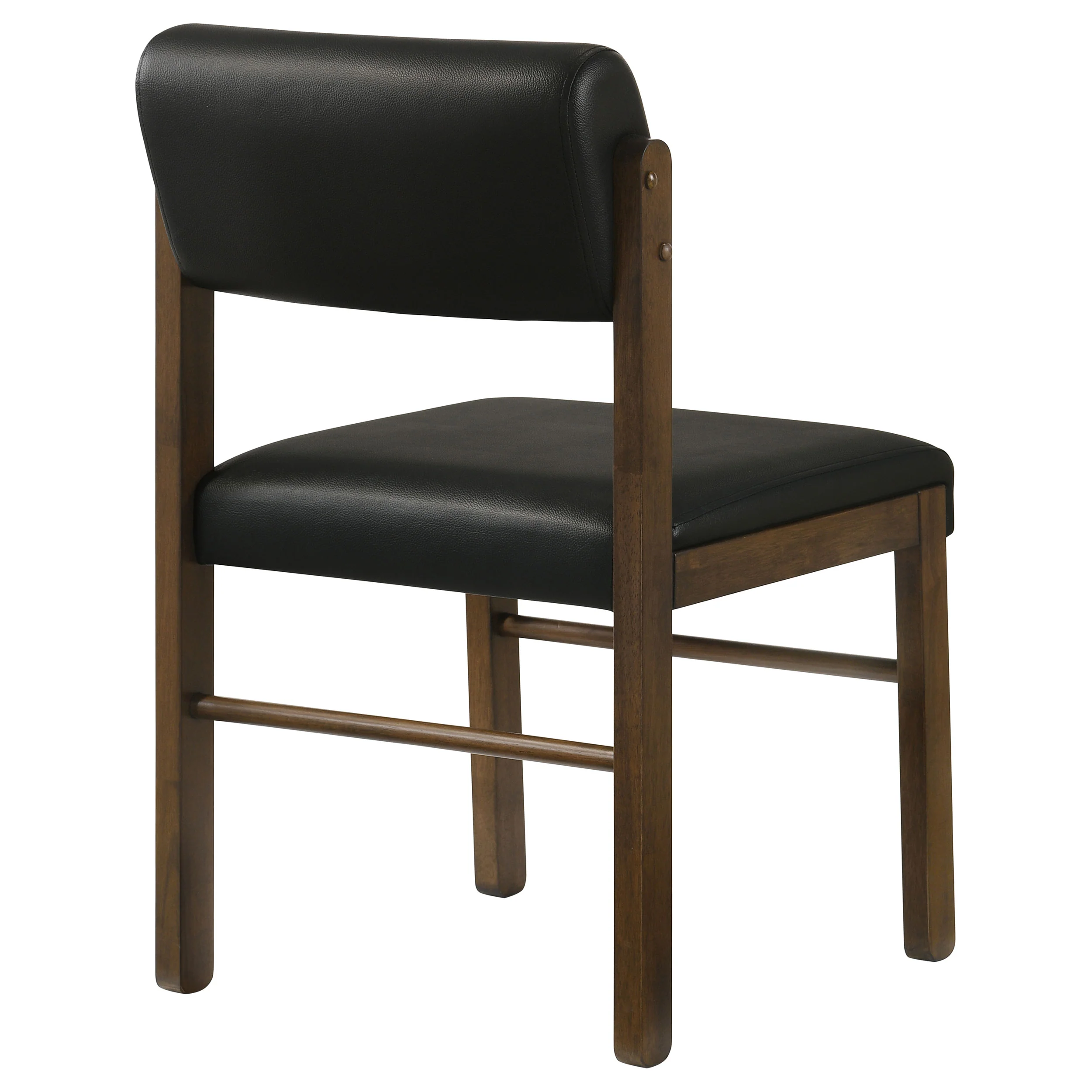 Kehoe Upholstered Dining Side Chair, Black/Walnut (Set of 2) - Image 8
