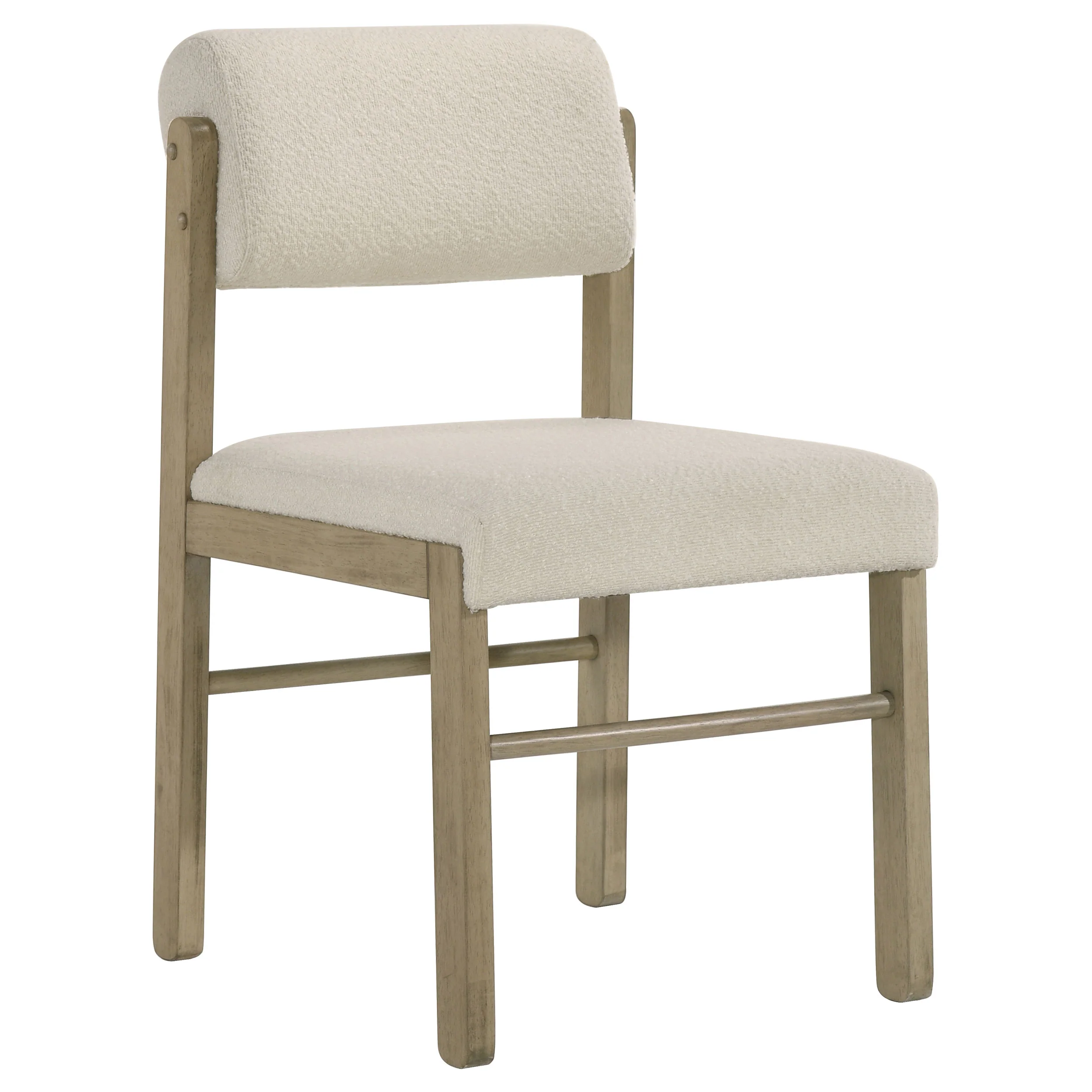 Kehoe Upholstered Dining Side Chair Cream and Natural Oak - Image 2
