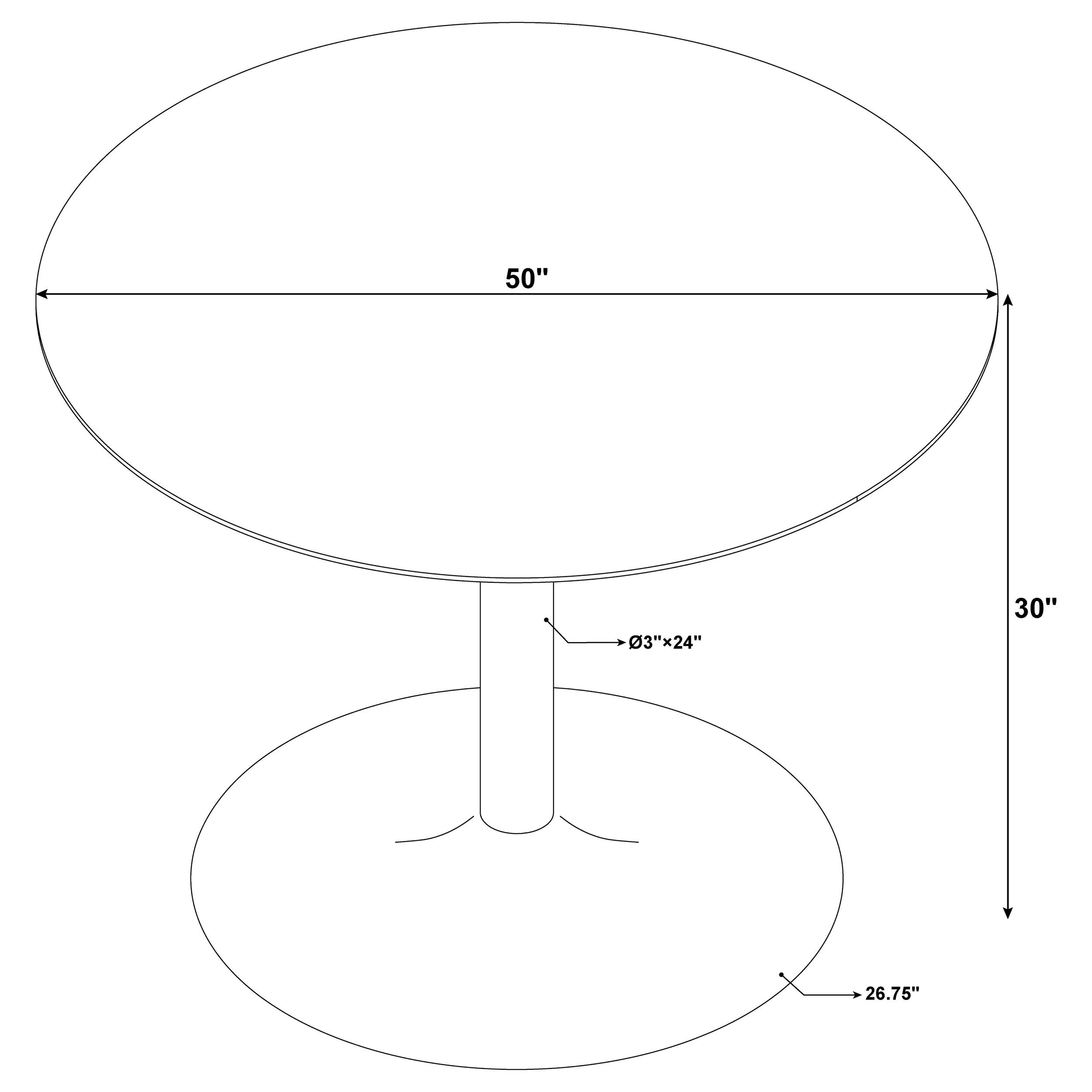 Kella 5-Piece Round Marble Top Dining Set, White and Gold - Image 8