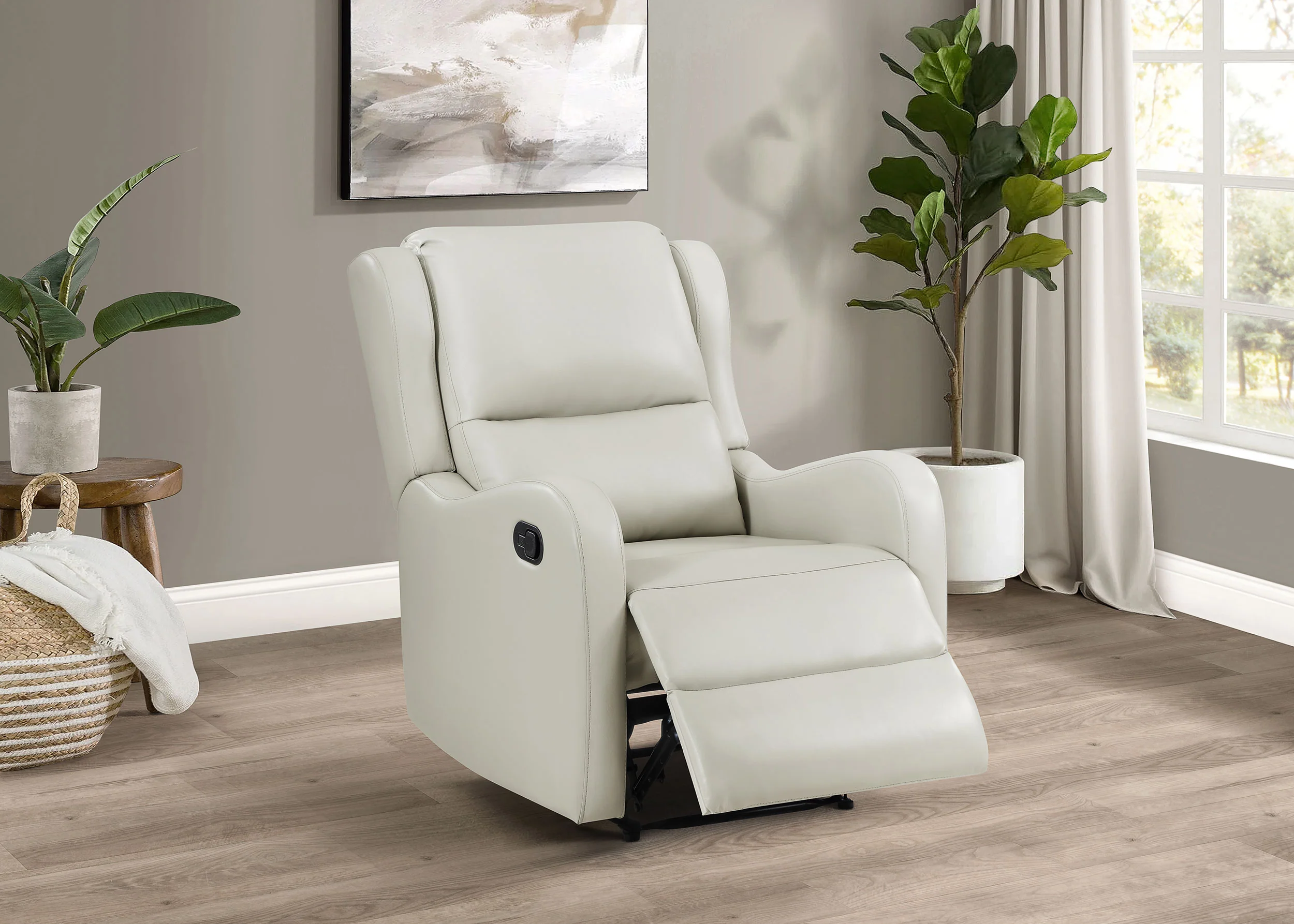 Kelsey Upholstered English Arm Recliner Chair, Ivory - Image 4