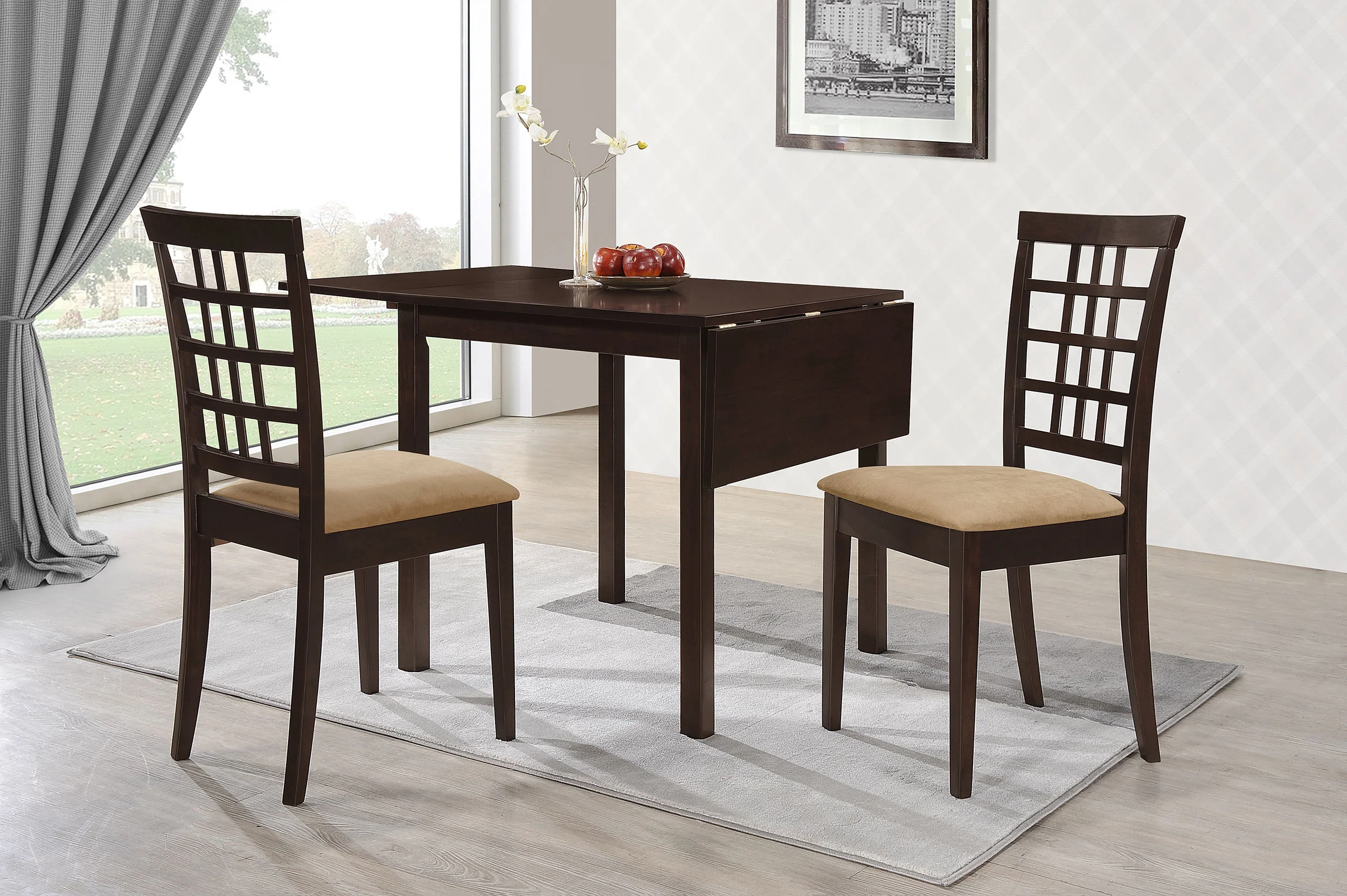 Kelso Lattice Back Dining Side Chair Cappuccino, Set of 2 - Image 13