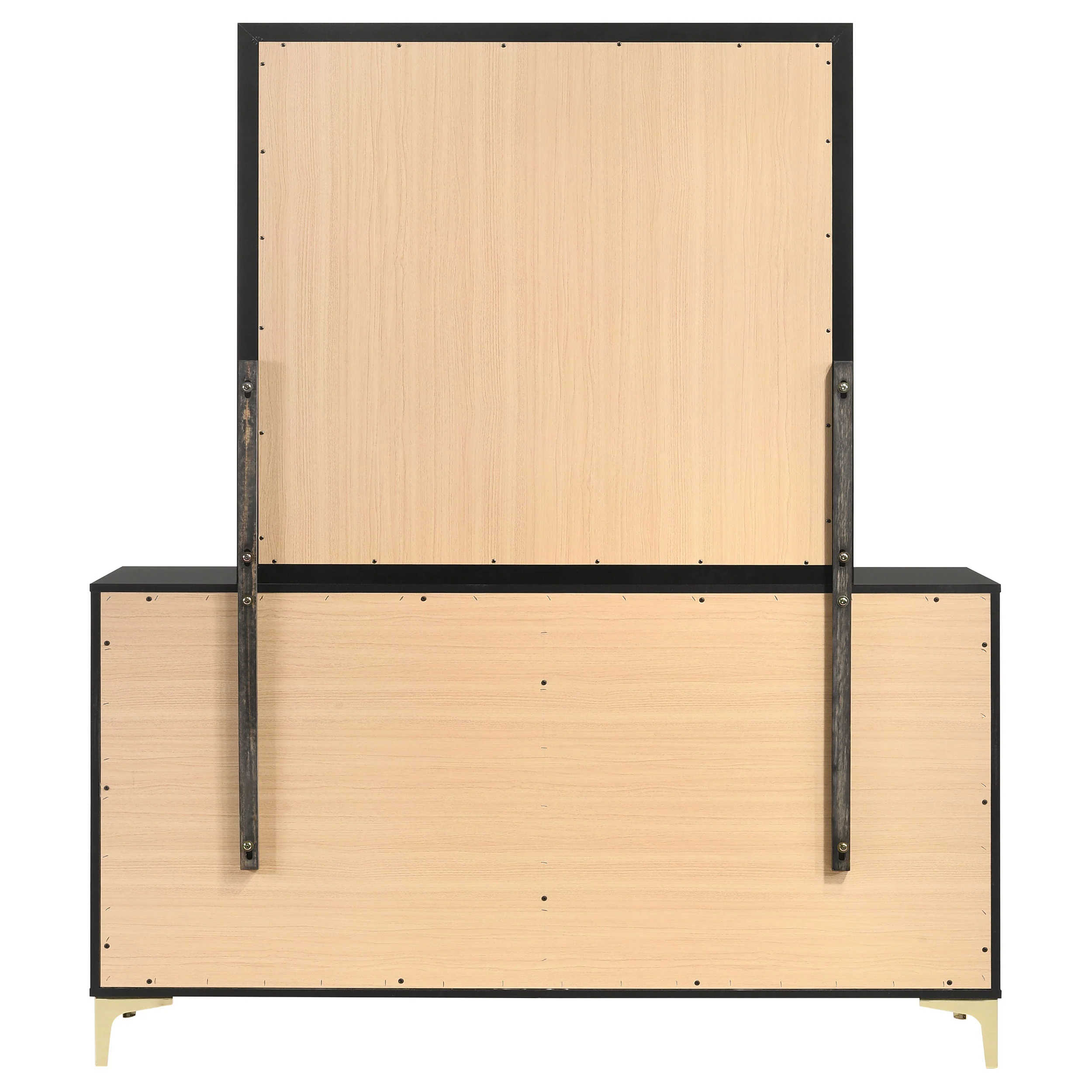 Kendall 6-Drawer Dresser with Mirror - Black - Image 9