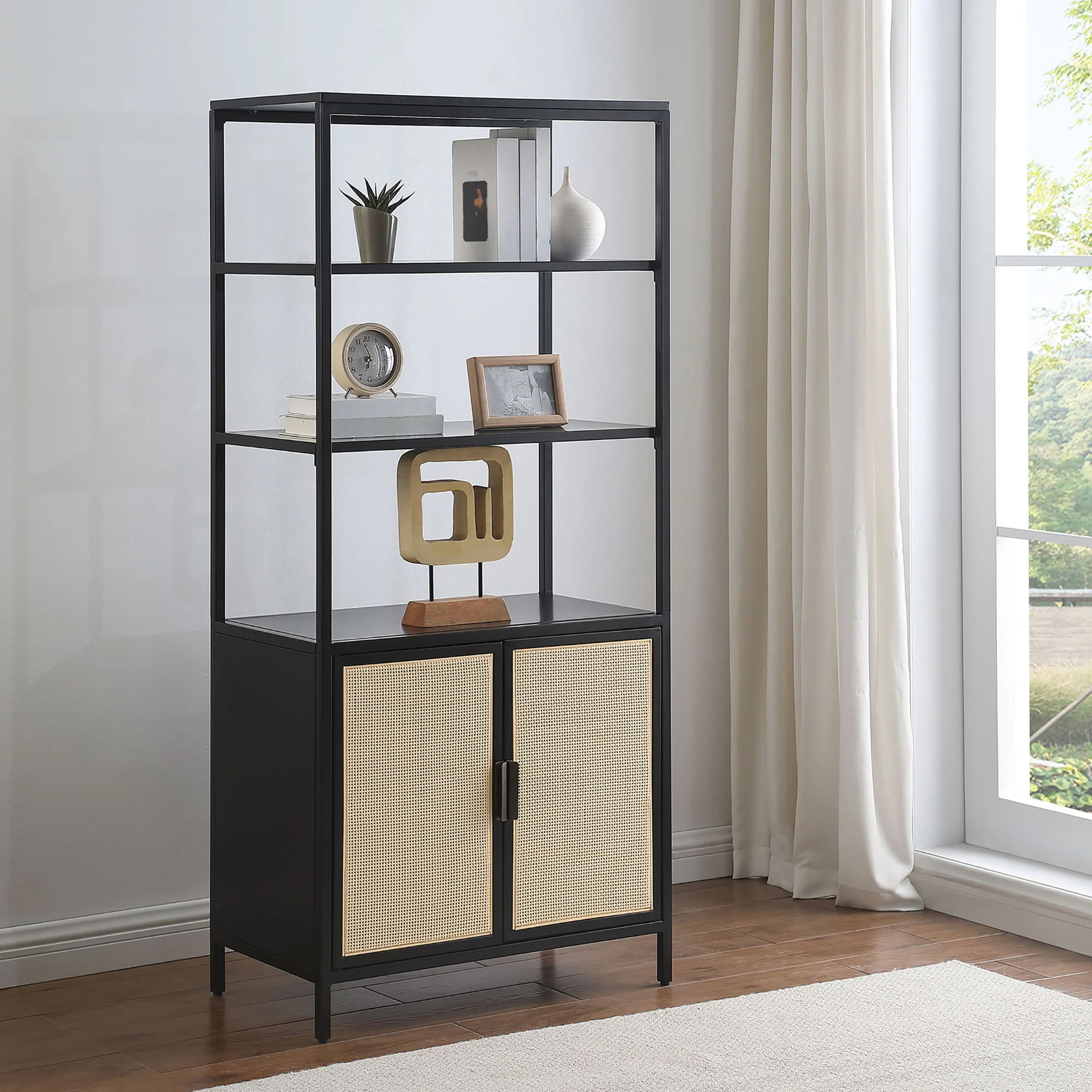 Kenneth - 3 Shelf Radio Weave Accent Cabinet - Image 6