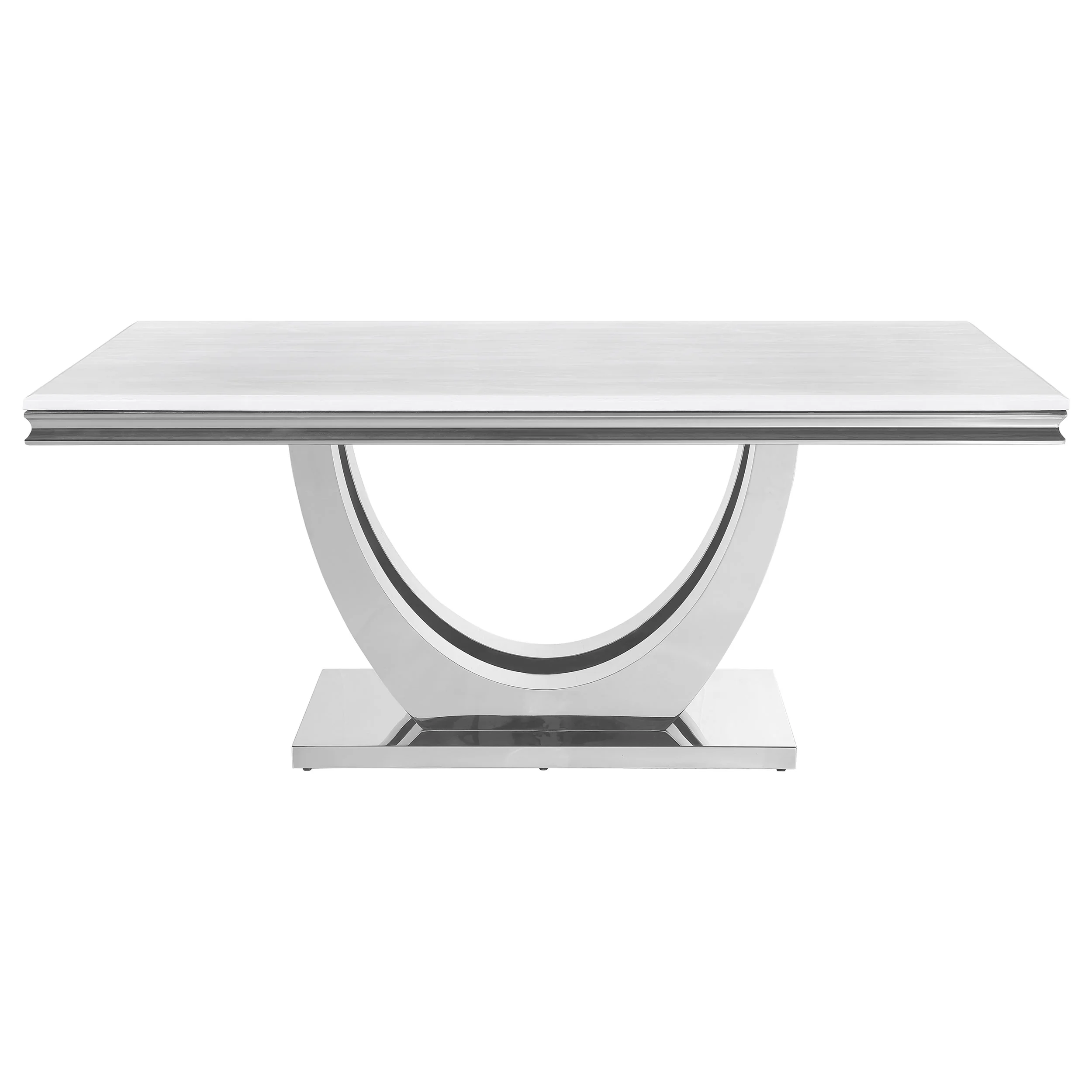 Kerwin 5-Piece Dining Set with Grey Velvet Chairs - Image 2