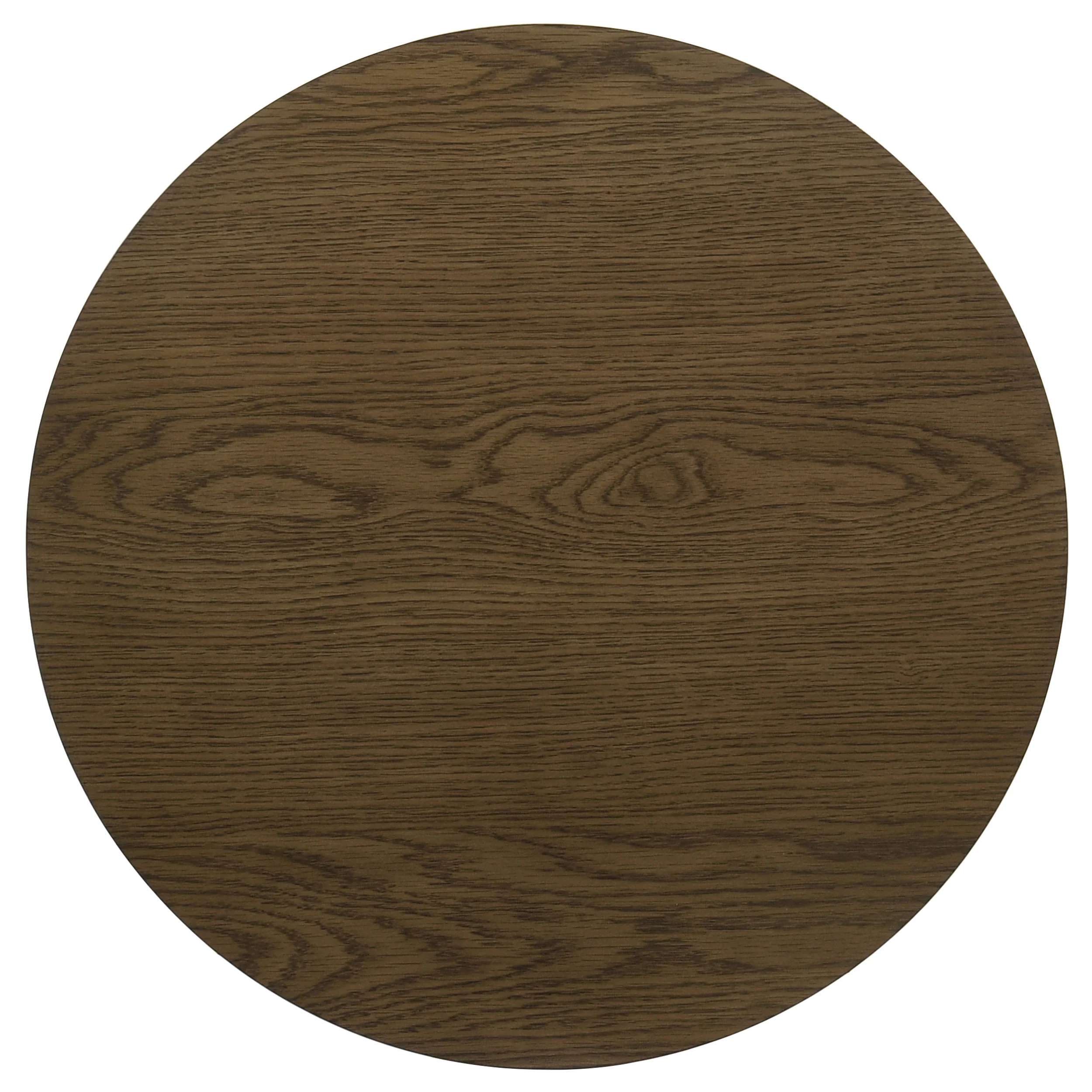 Kessler Round Sculptural Wood End Table in Brown - Image 4