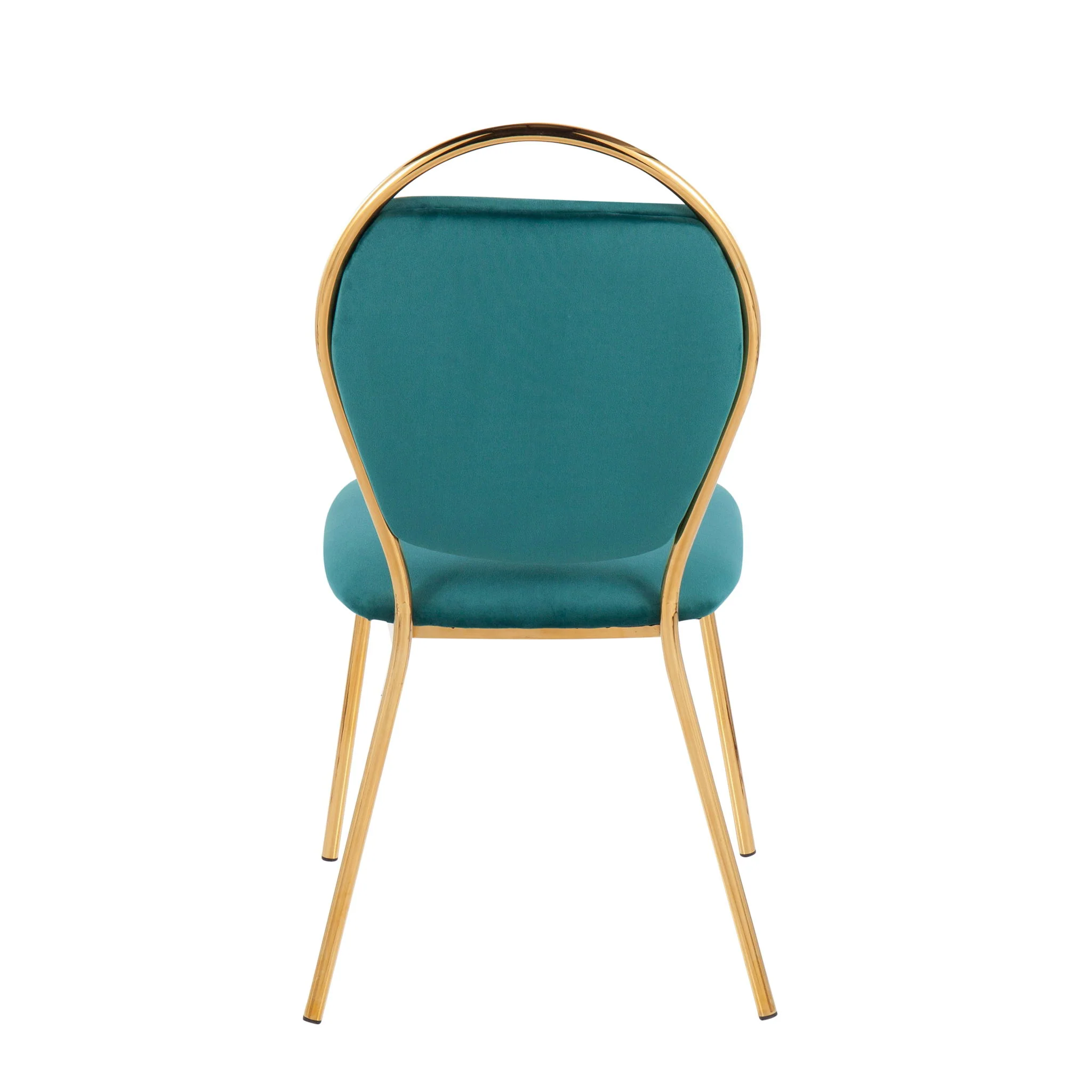 Keyhole - Contemporay / Glam Dining Chair (Set of 2) - Gold / Green - Image 2
