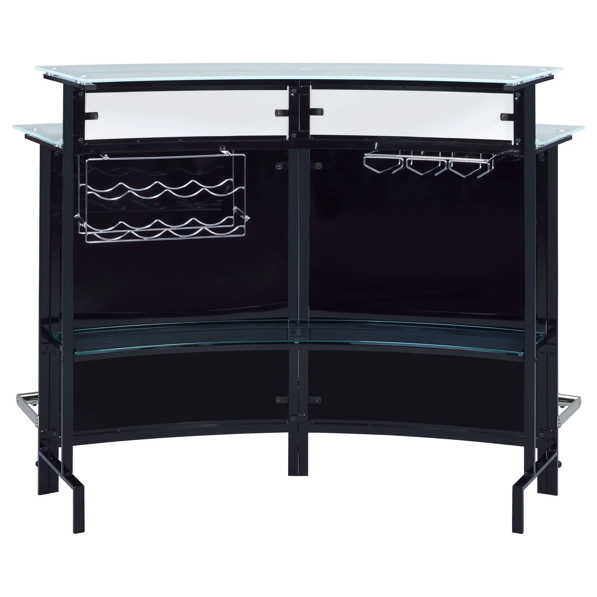 Keystone - Home Bar With Stemware & Wine Storage - Black - Image 8