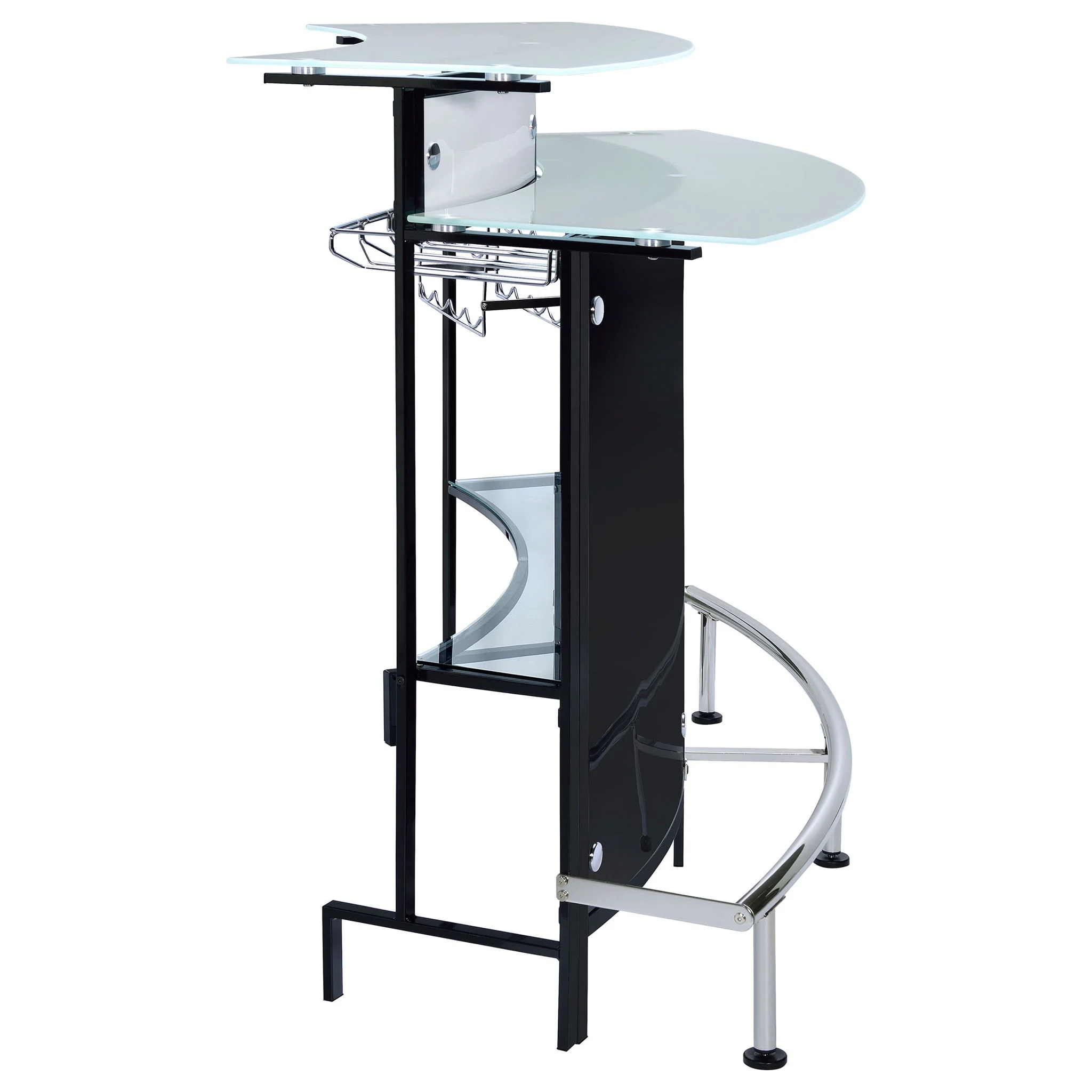 Keystone - Home Bar With Stemware & Wine Storage - Black - Image 9