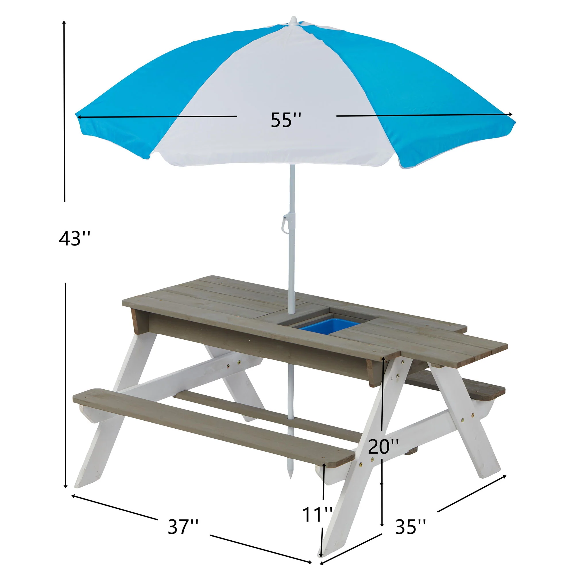 Kids Picnic Table With Sand And Water Table Conversion - Image 10