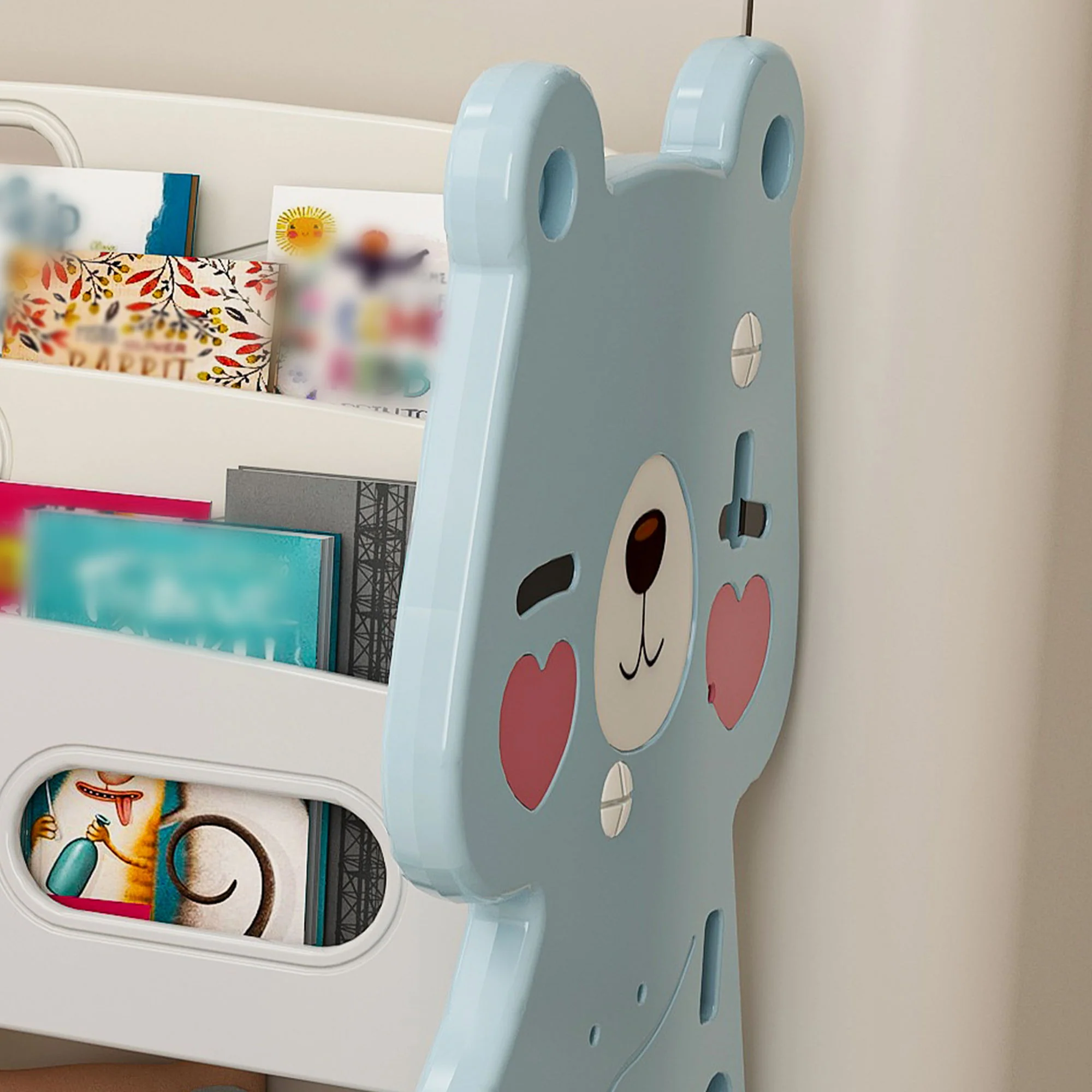 Kids Toy Storage Organizer With 2 Tier Bookshelf, Toy Storage With 12 Bins - Image 5