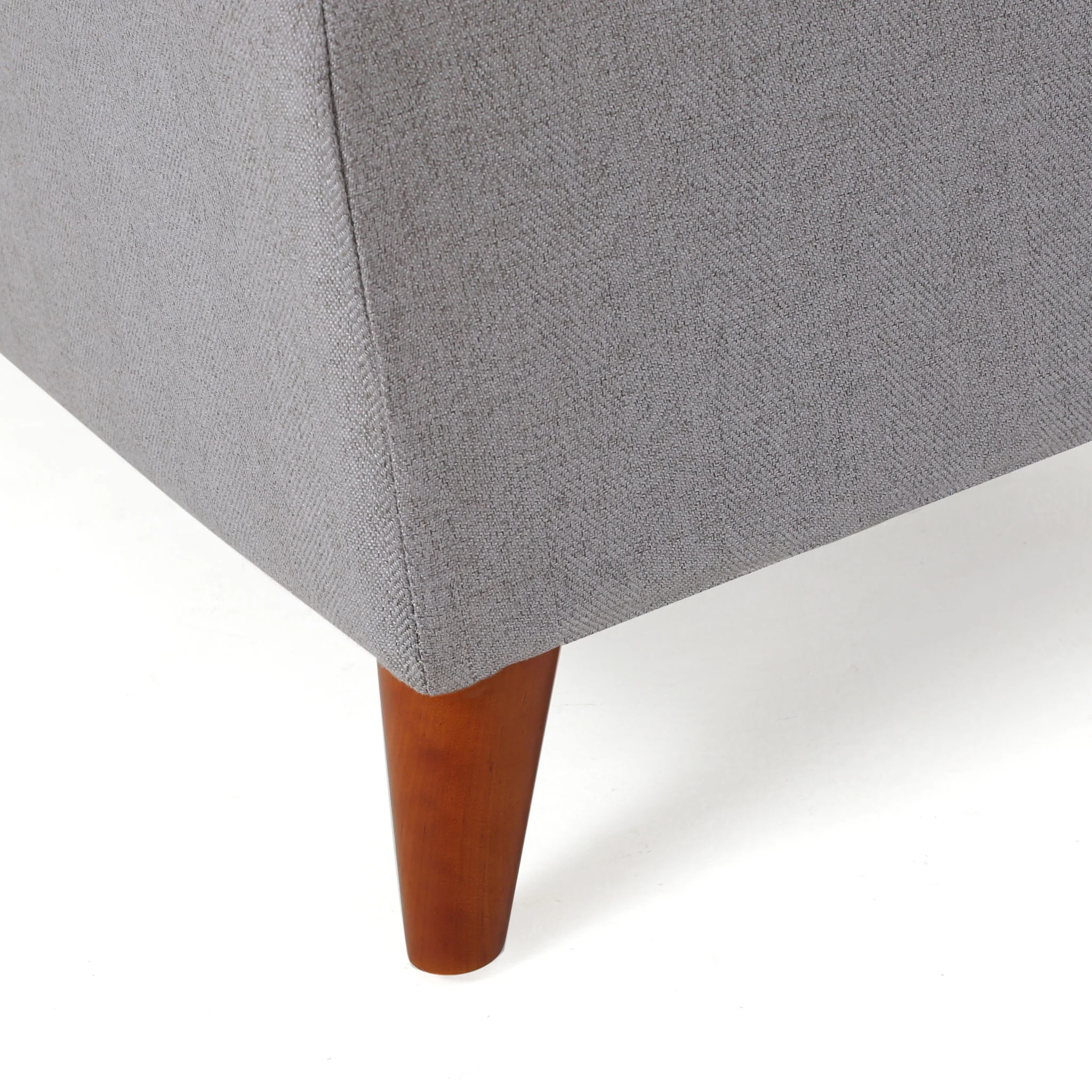 Kinetics - Upholstered Storage Ottoman With Lift-Top And Button Tufted Seat - Light Gray - Image 3