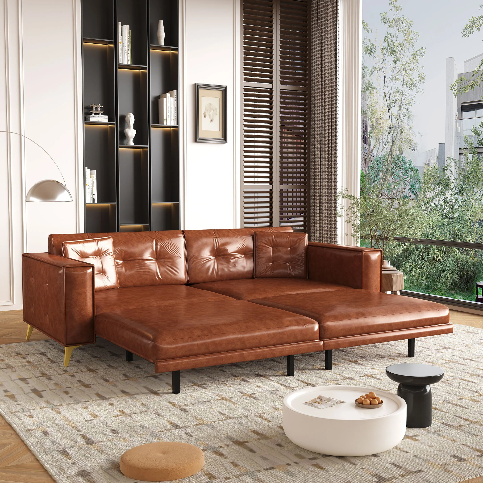 King Size Pull Out Sofa Bed 3 In 1 - Image 15