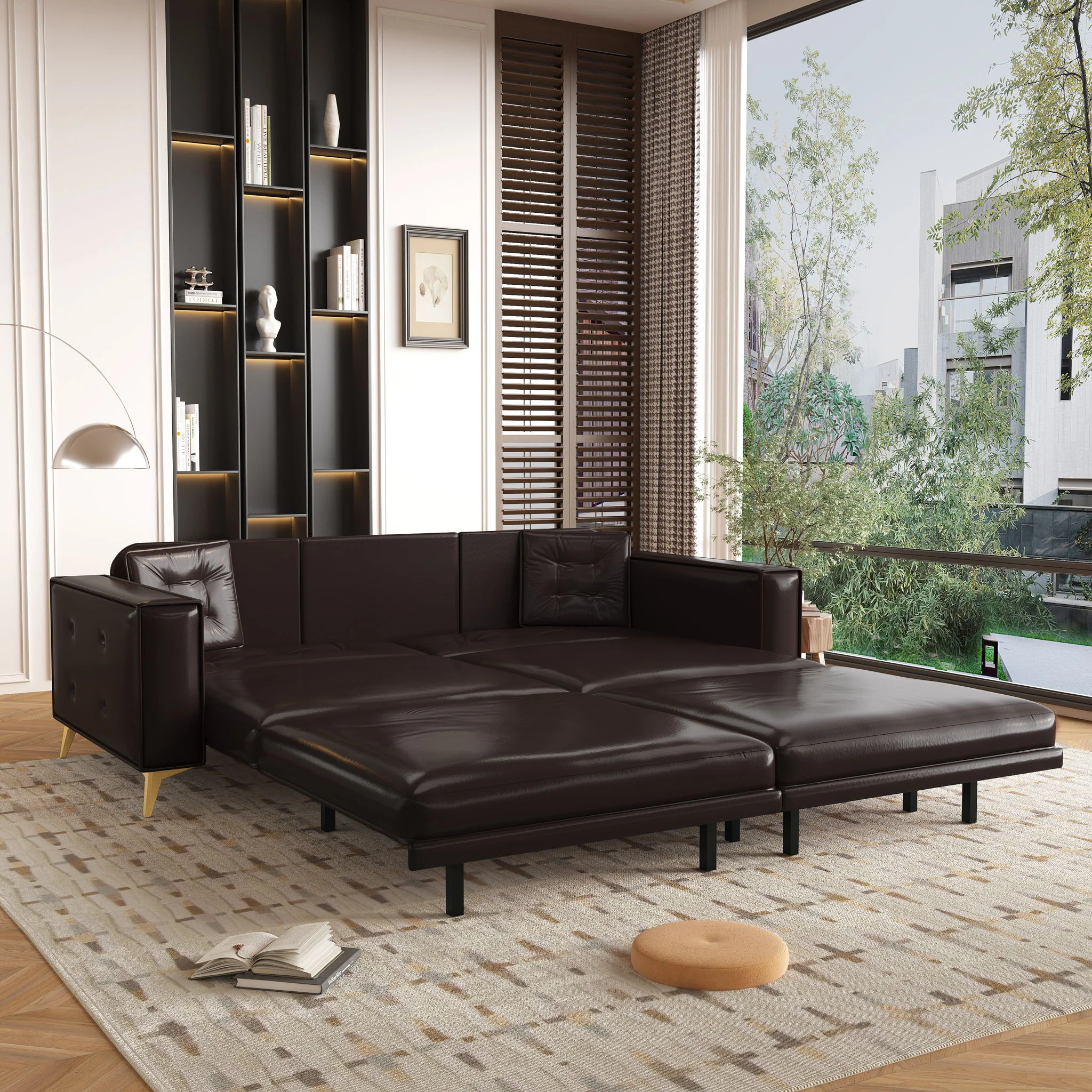 King Size Pull Out Sofa Bed 3 In 1 - Image 9