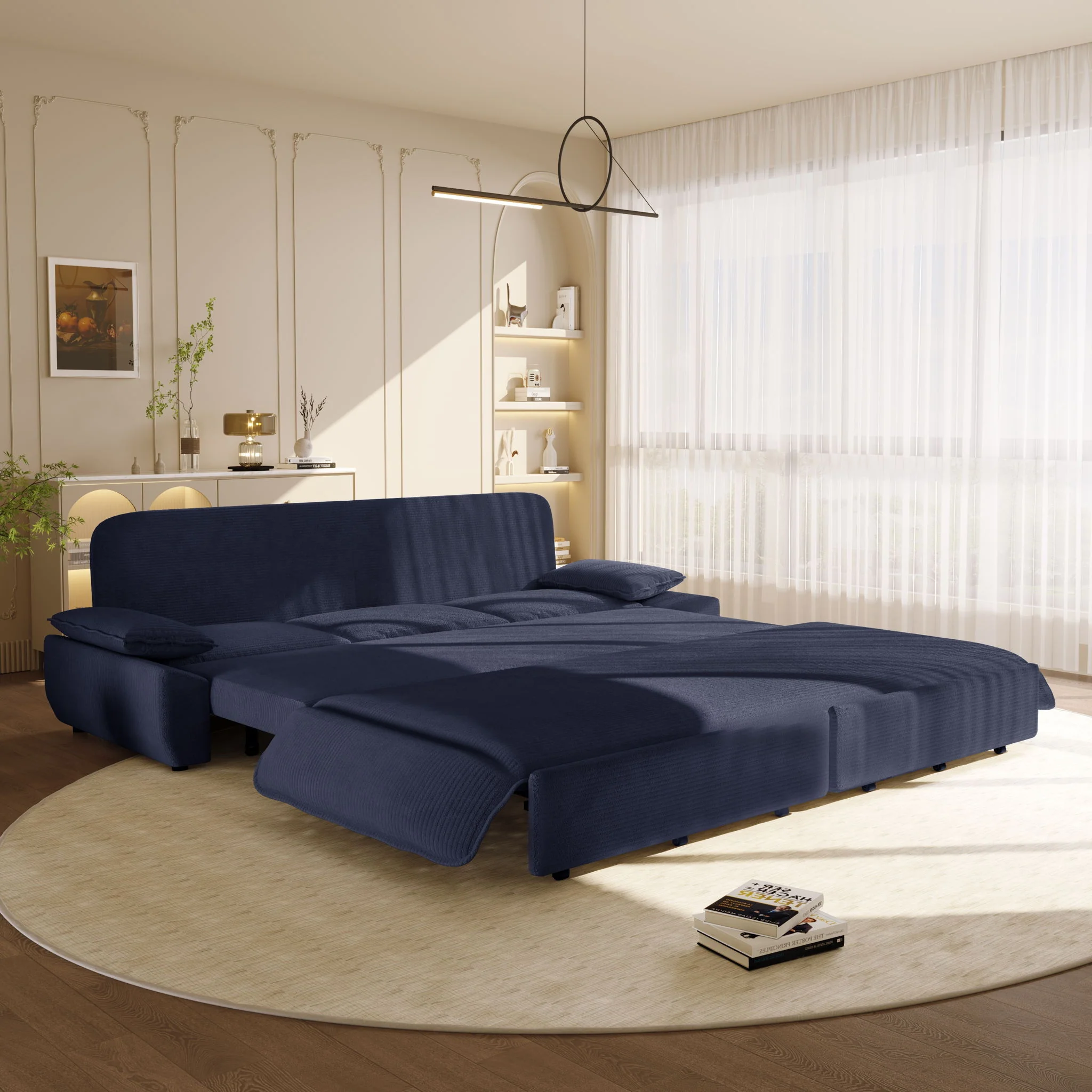 King Size Pull Out Sofa Bed, 3 In 1 Convertible Multifunctional - Image 38