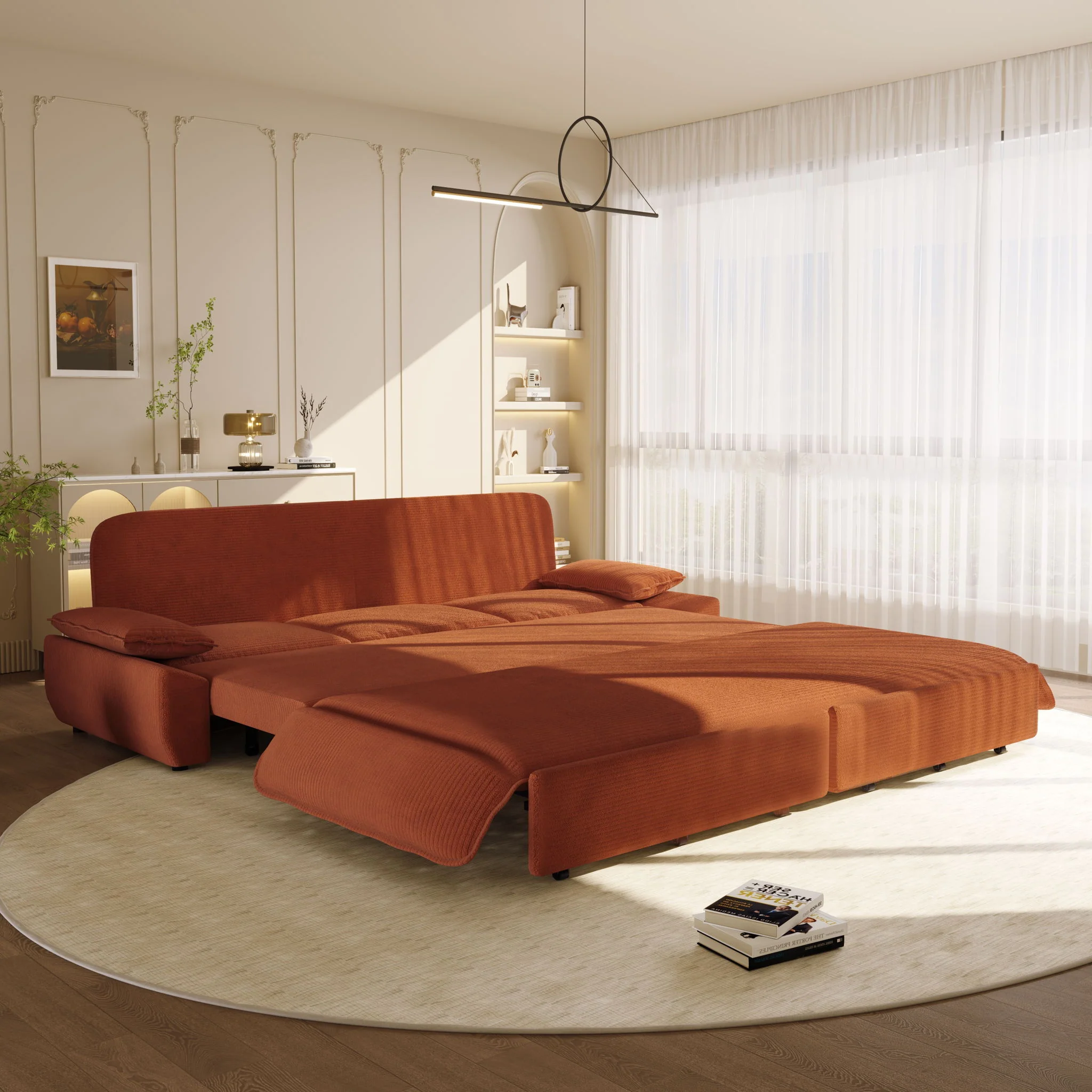 King Size Pull Out Sofa Bed, 3 In 1 Convertible Multifunctional - Image 53